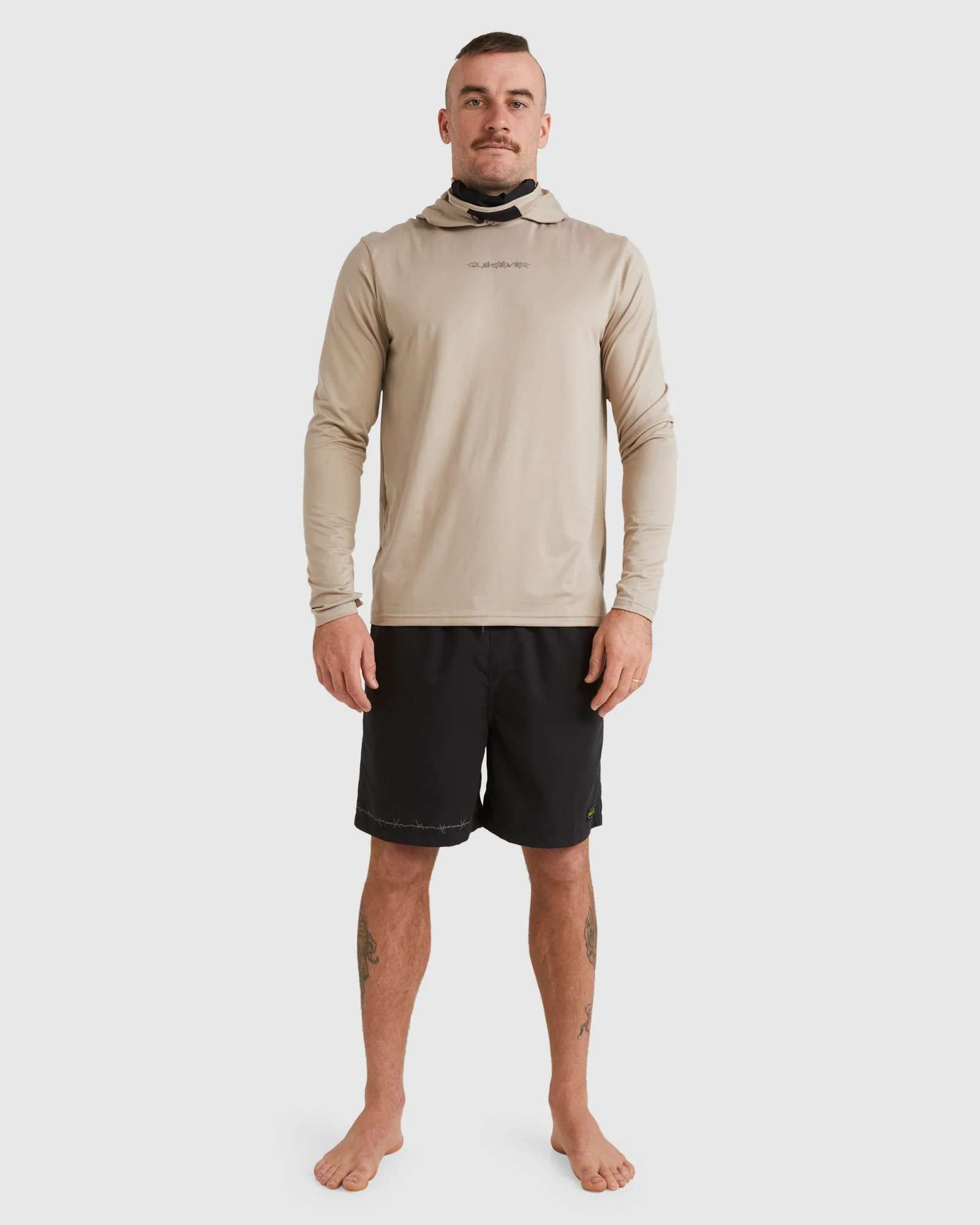 Mens Mikey Hooded Long Sleeve UPF 50 Surf T-Shirt - Image 5
