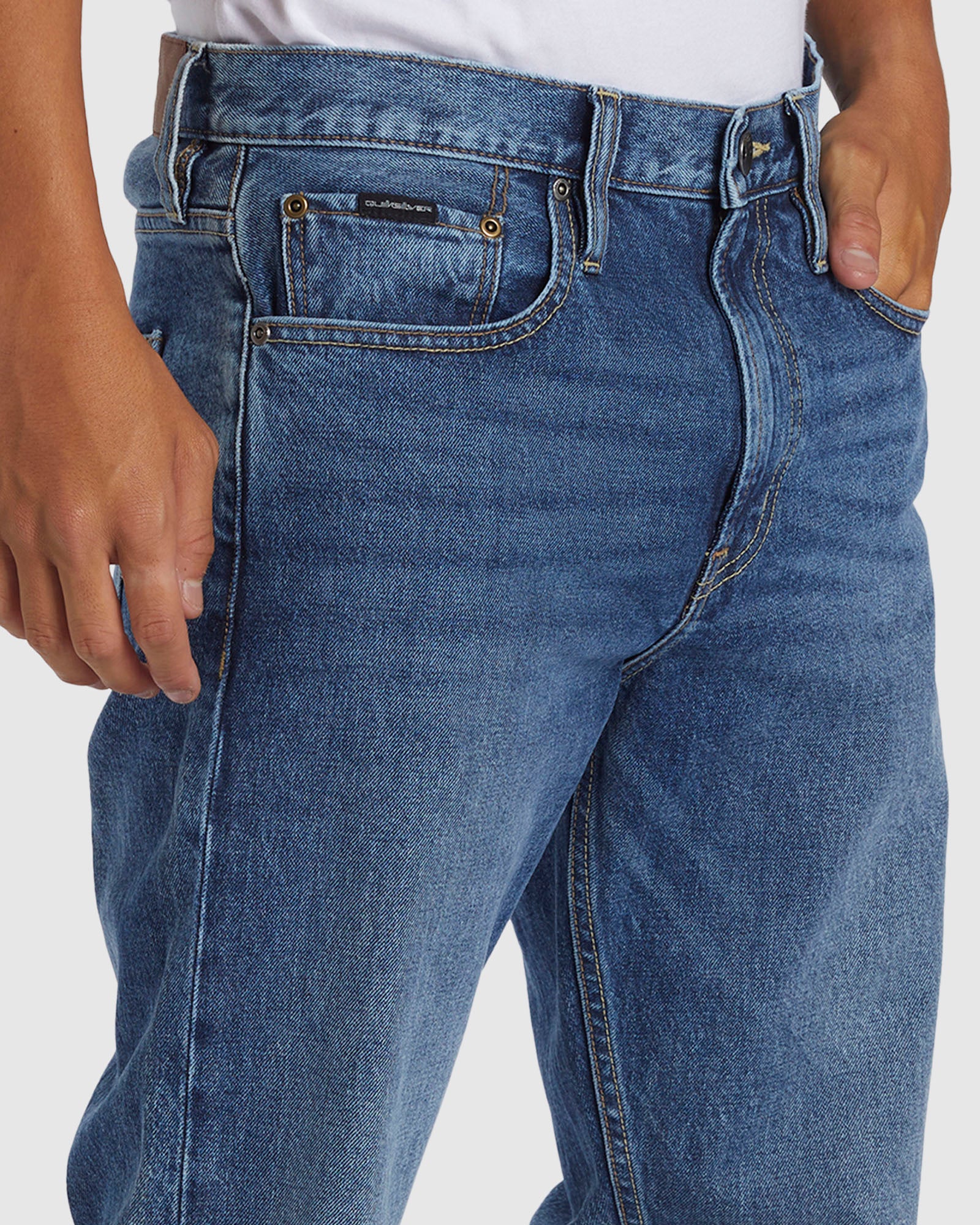 Mens Modern Wave Aged Straight Fit Jeans - Image 4