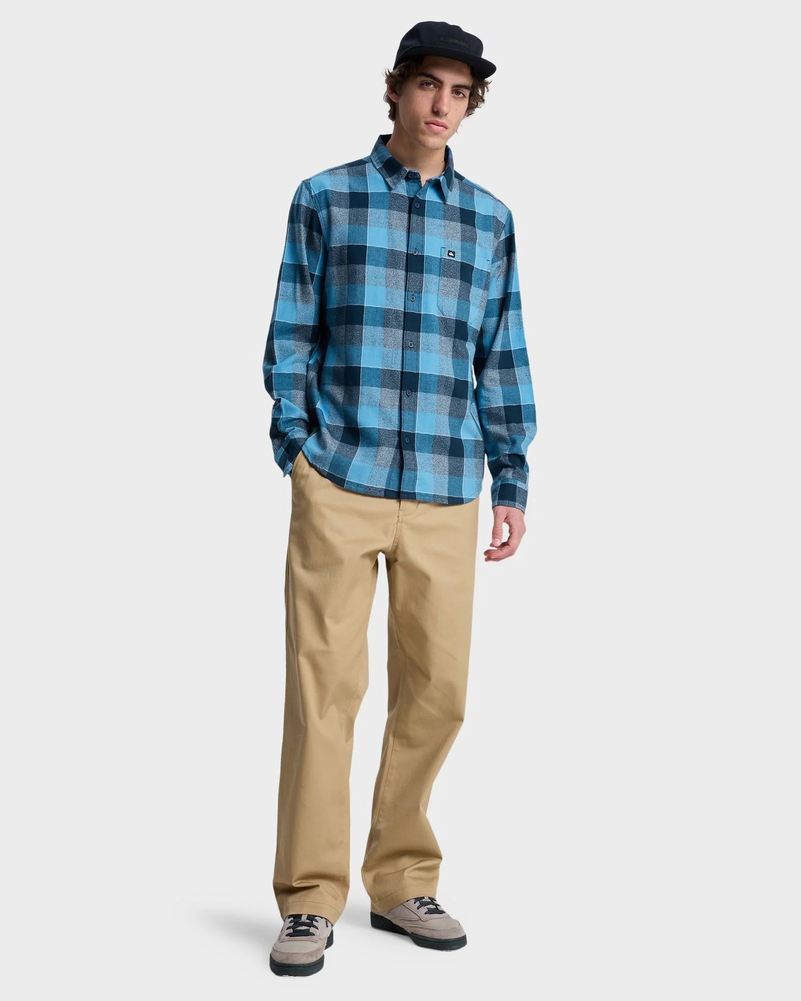 Mens Motherfly Plaid Long Sleeve Shirt - Image 5