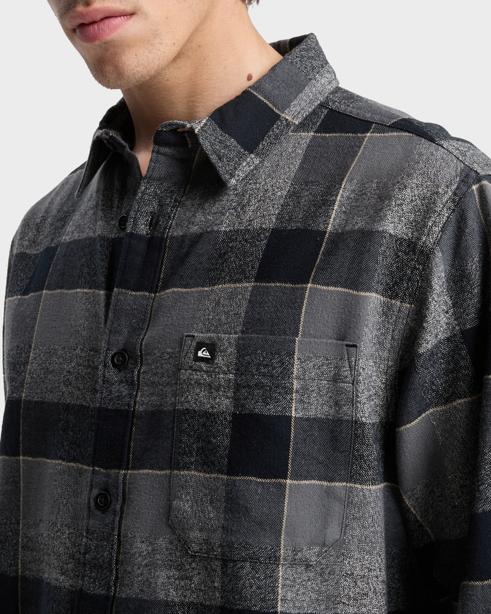 Mens Motherfly Plaid Long Sleeve Shirt - Image 4