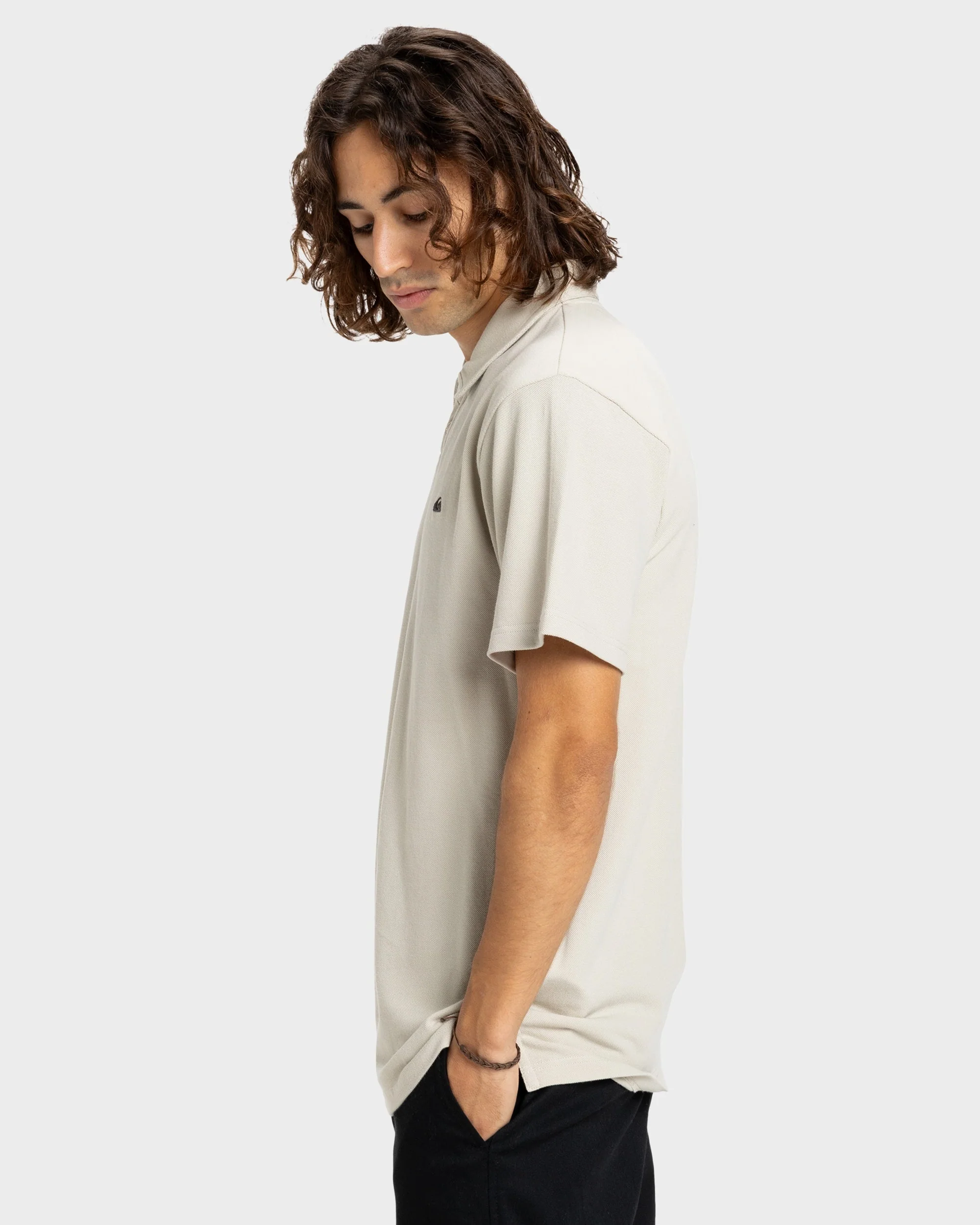 Mens Pique Polo Short Sleeve Shirt - Image 3