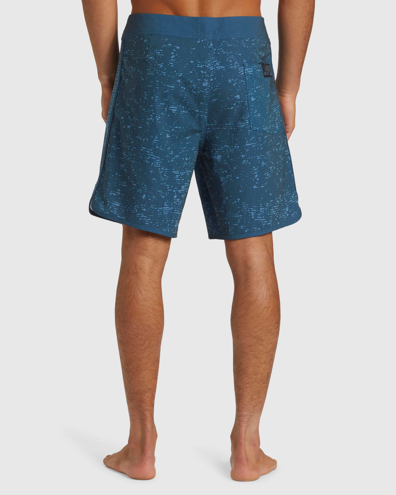 Mens Scallop Blank Canvas 18" Boardshorts - Image 3
