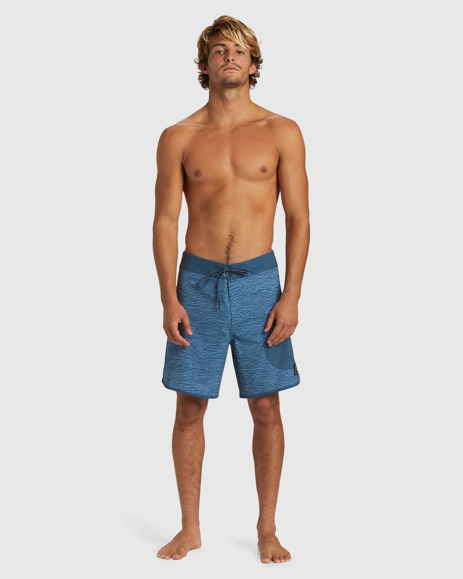 Mens Scallop Blank Canvas 18" Boardshorts - Image 5