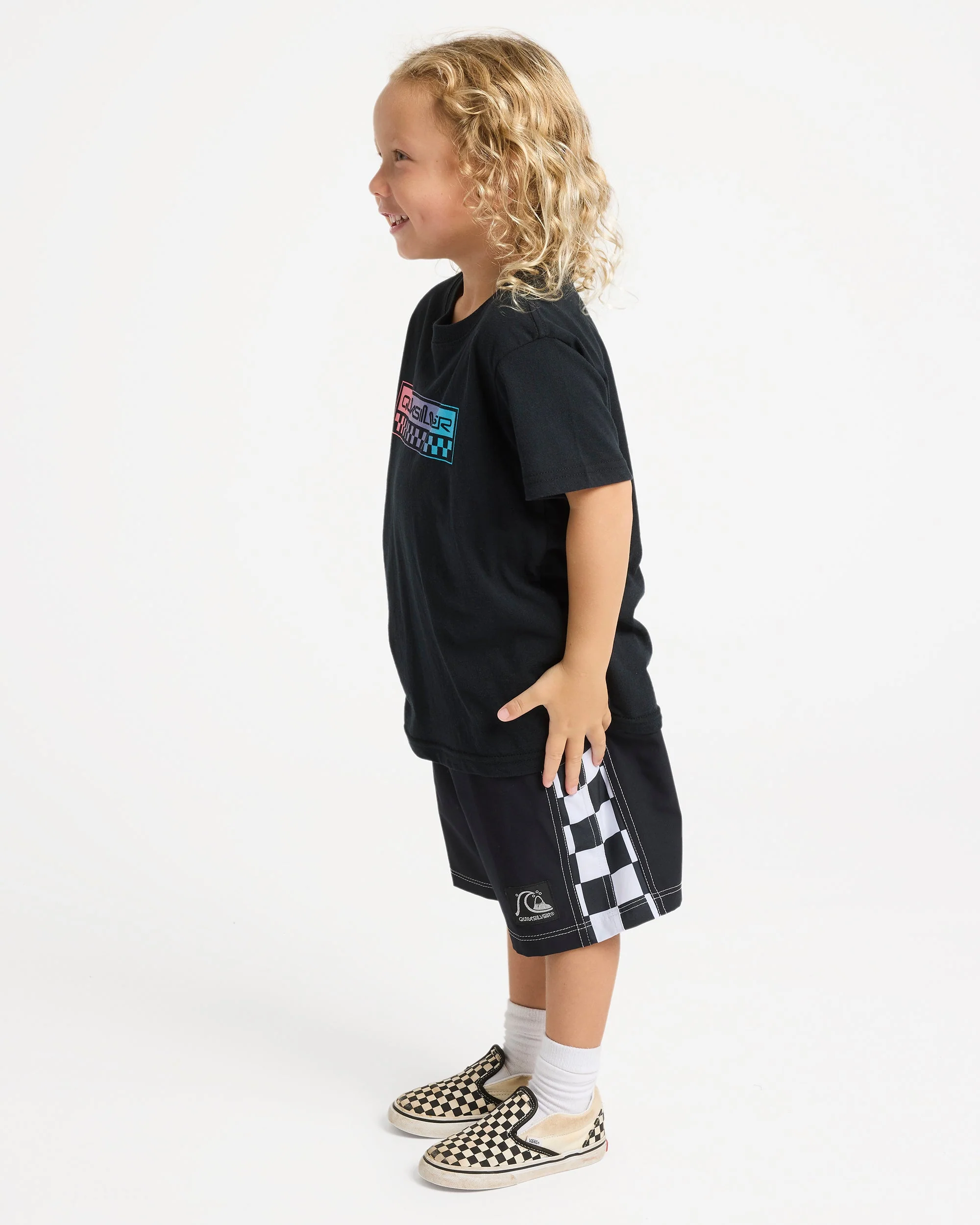 Boys 2-7 Omni Check T-Shirt - Image 3