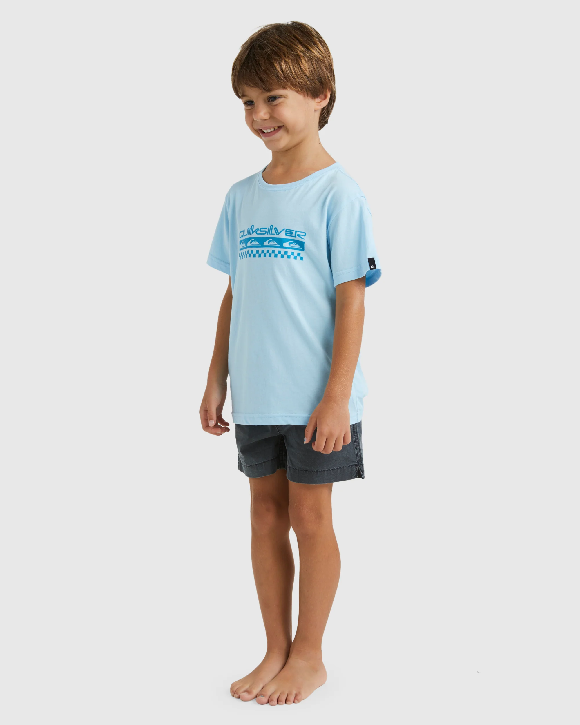 Boys 2-7 Omni Check Turn T-Shirt - Image 2