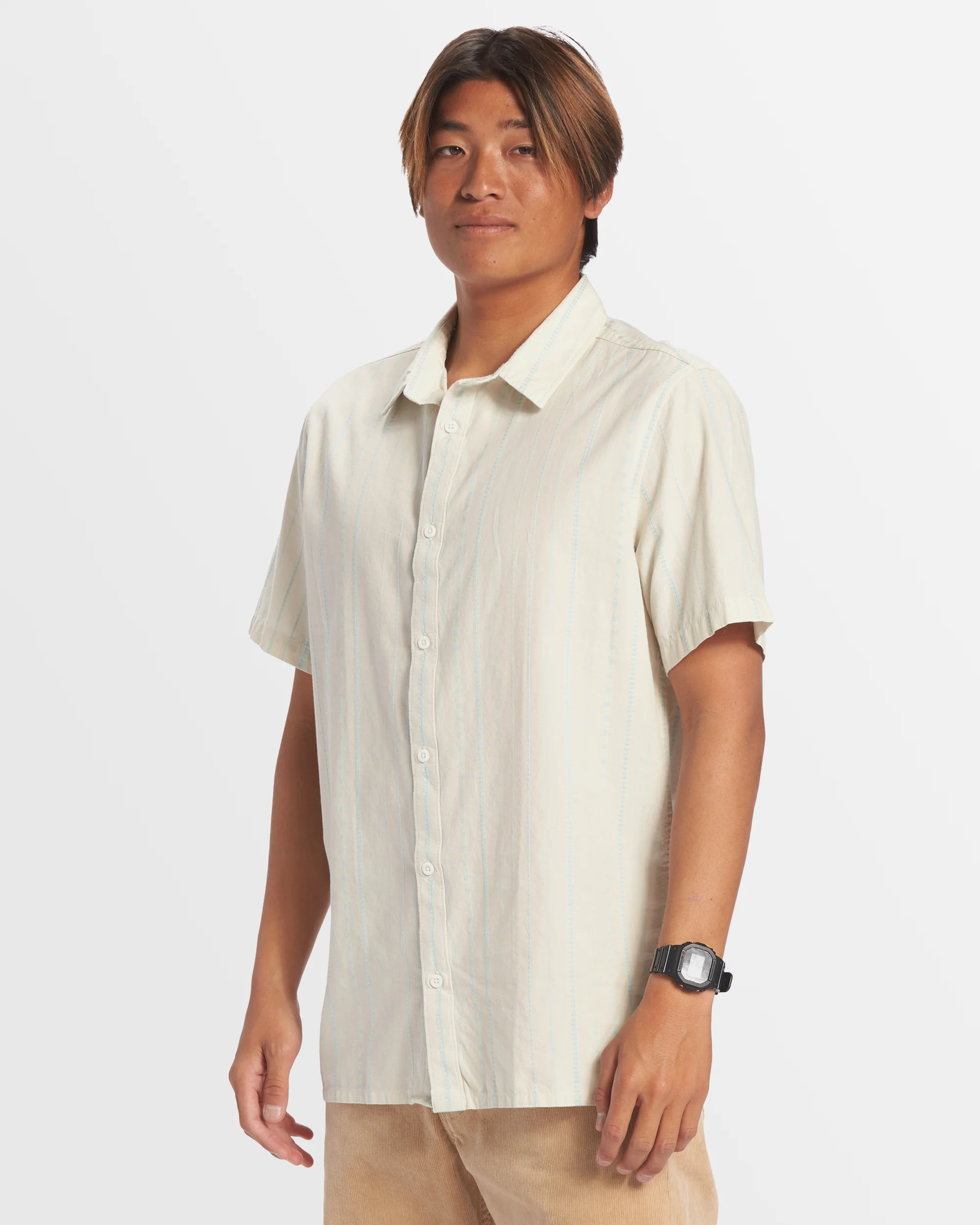 Mens Pacific Stripe Short Sleeve Shirt - Image 2