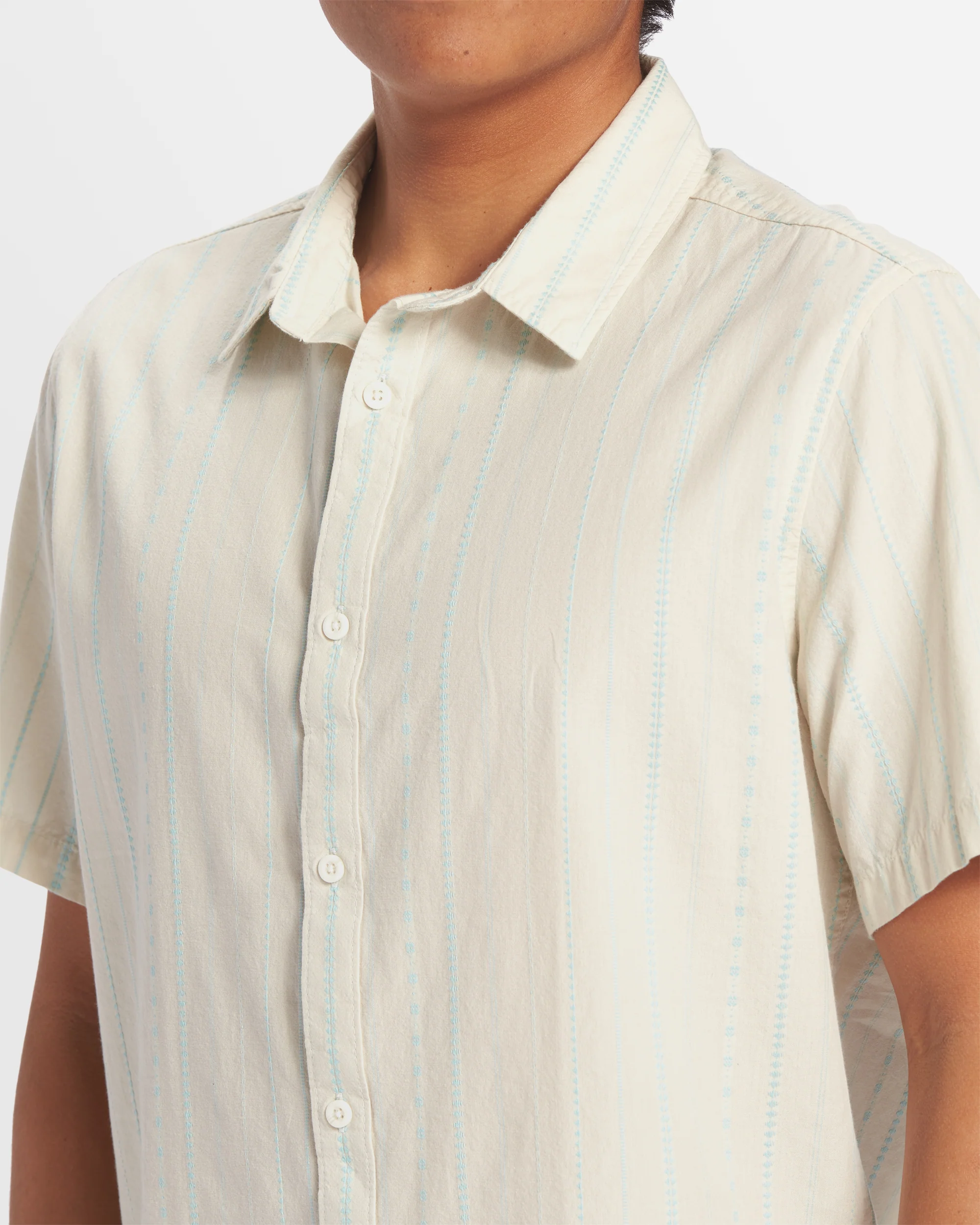 Mens Pacific Stripe Short Sleeve Shirt - Image 4