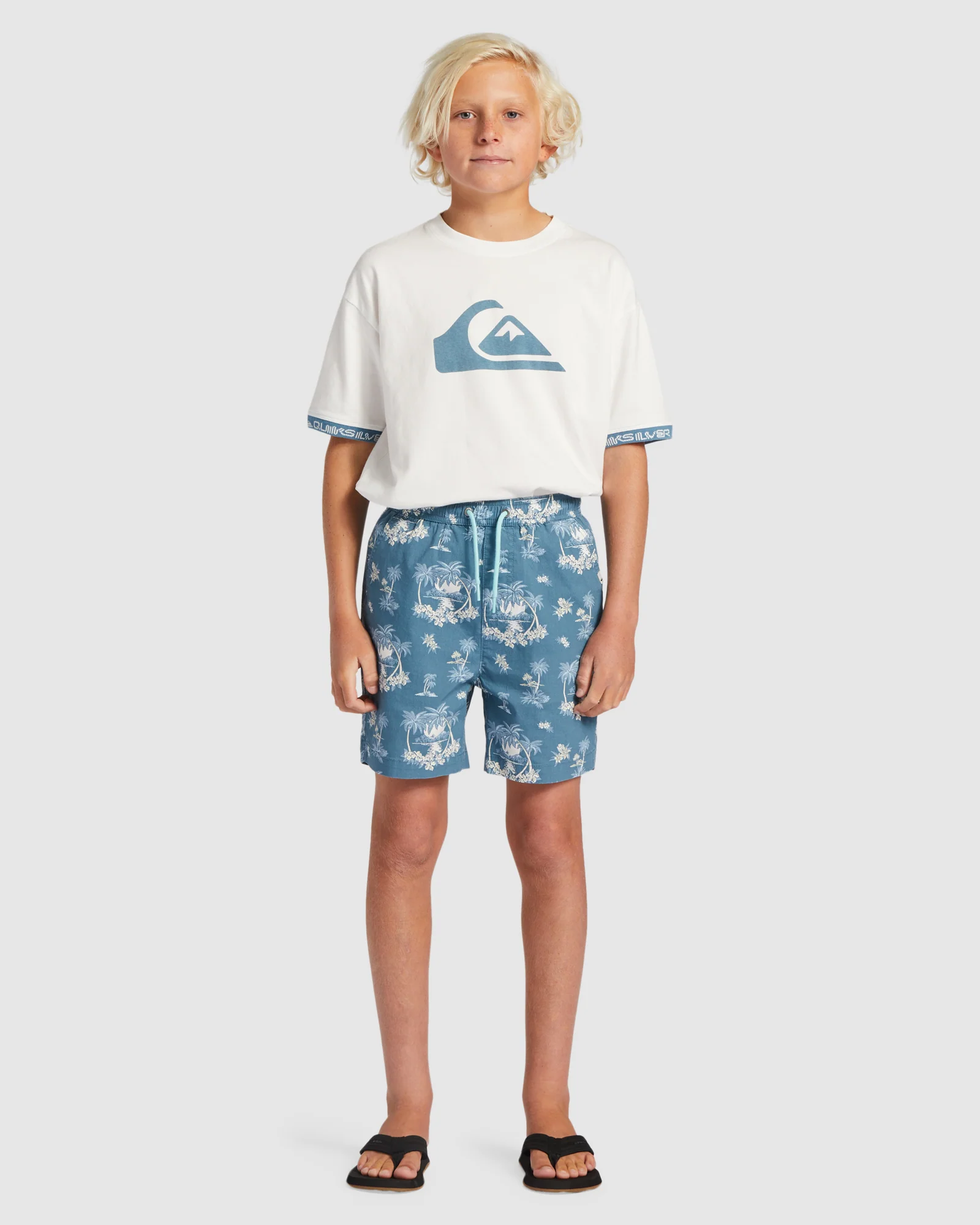 Boys 8-16 Palm Spritz Elasticated Waist Walk Shorts - Image 5