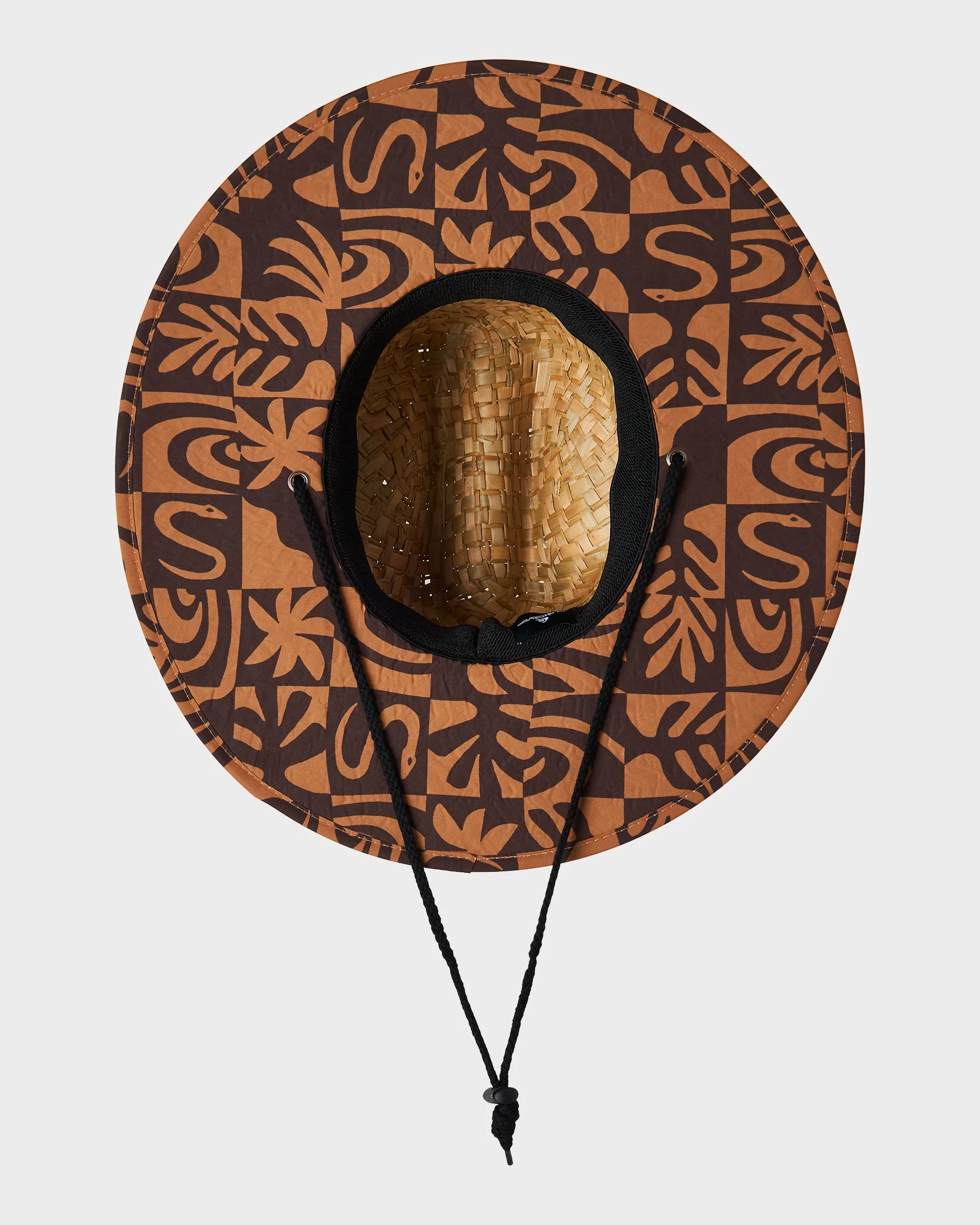 Mens Pierside Print Straw Hat - Image 2