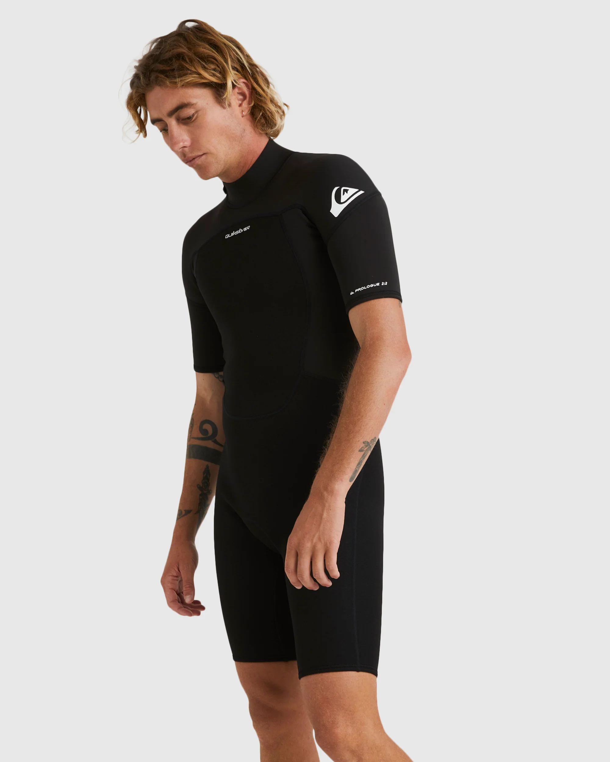 Mens 2/2mm Prologue Short Sleeve Back Zip Springsuit - Image 2