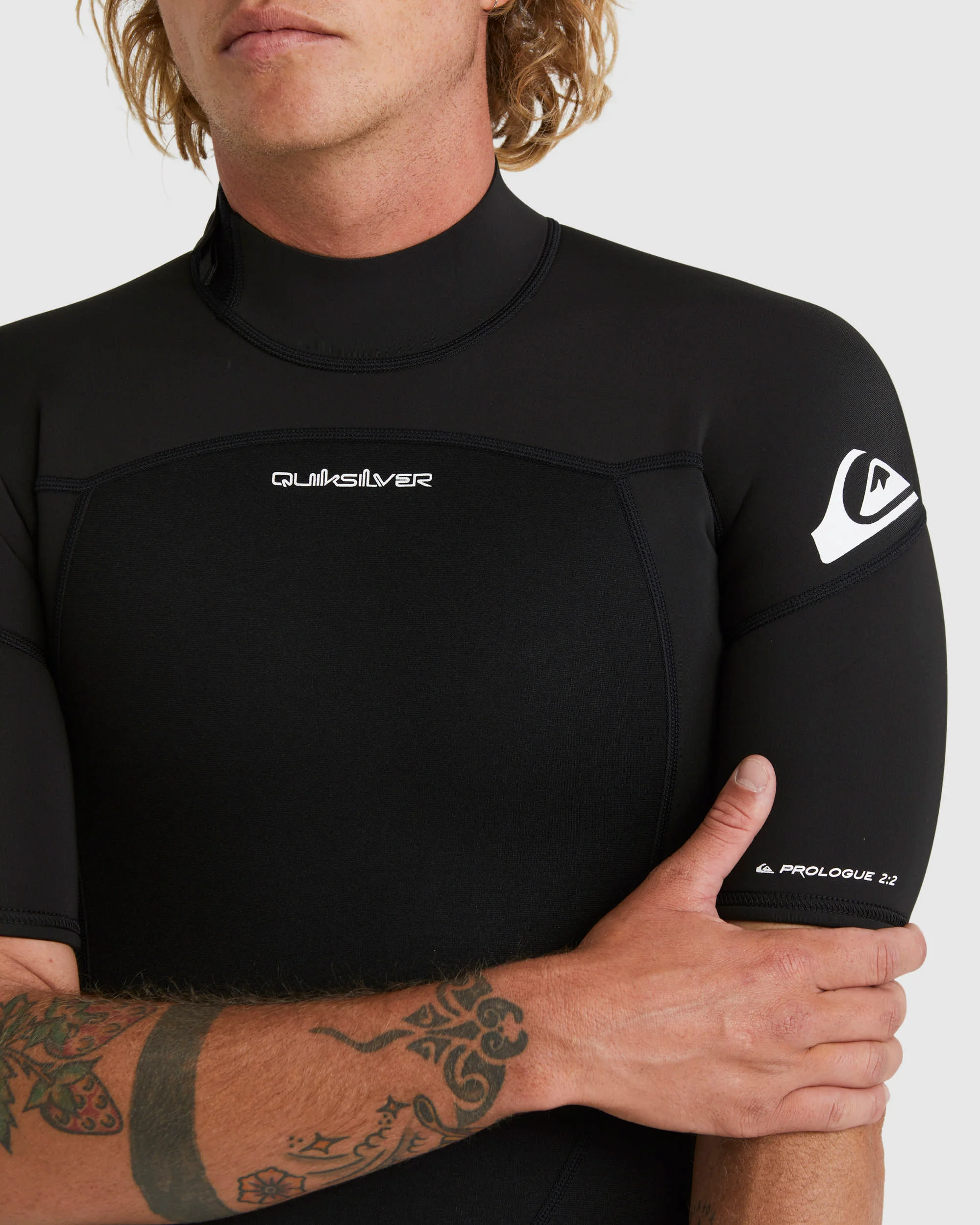 Mens 2/2mm Prologue Short Sleeve Back Zip Springsuit - Image 5