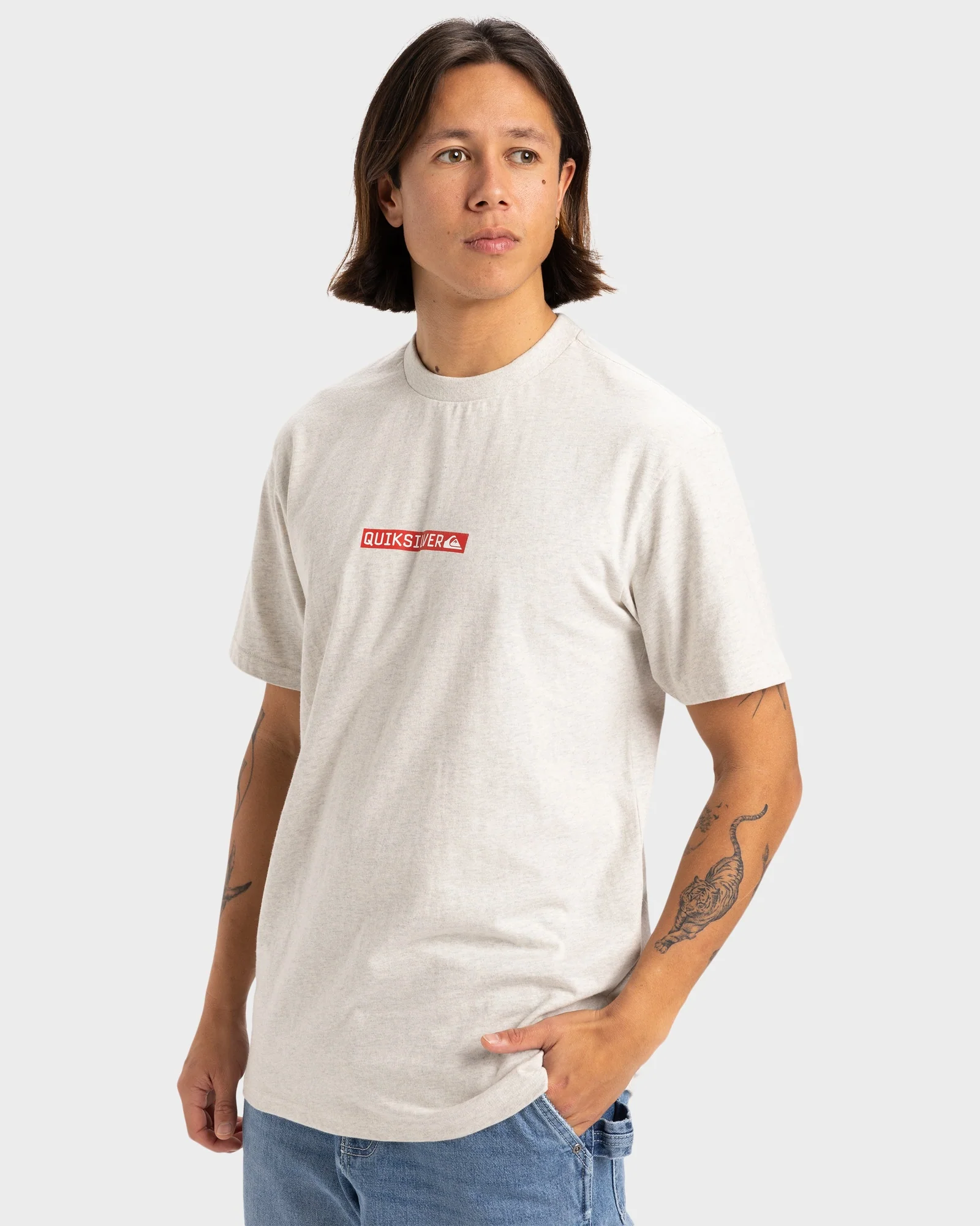 Mens Quiksilver Clicker Logo Dna T-Shirt - Image 2