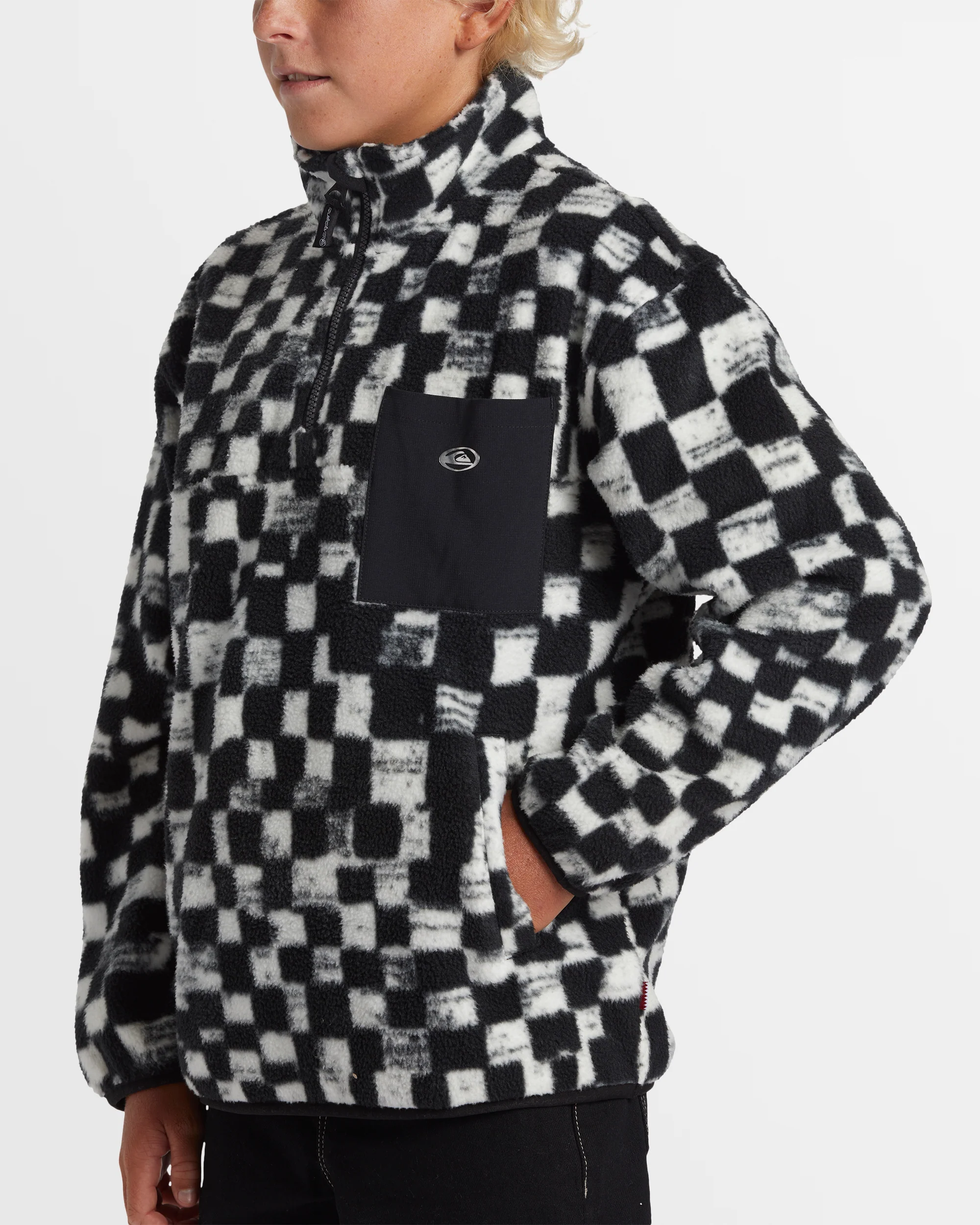 Boys 8-16 Saturn Distort Half Zip Fleece - Image 3