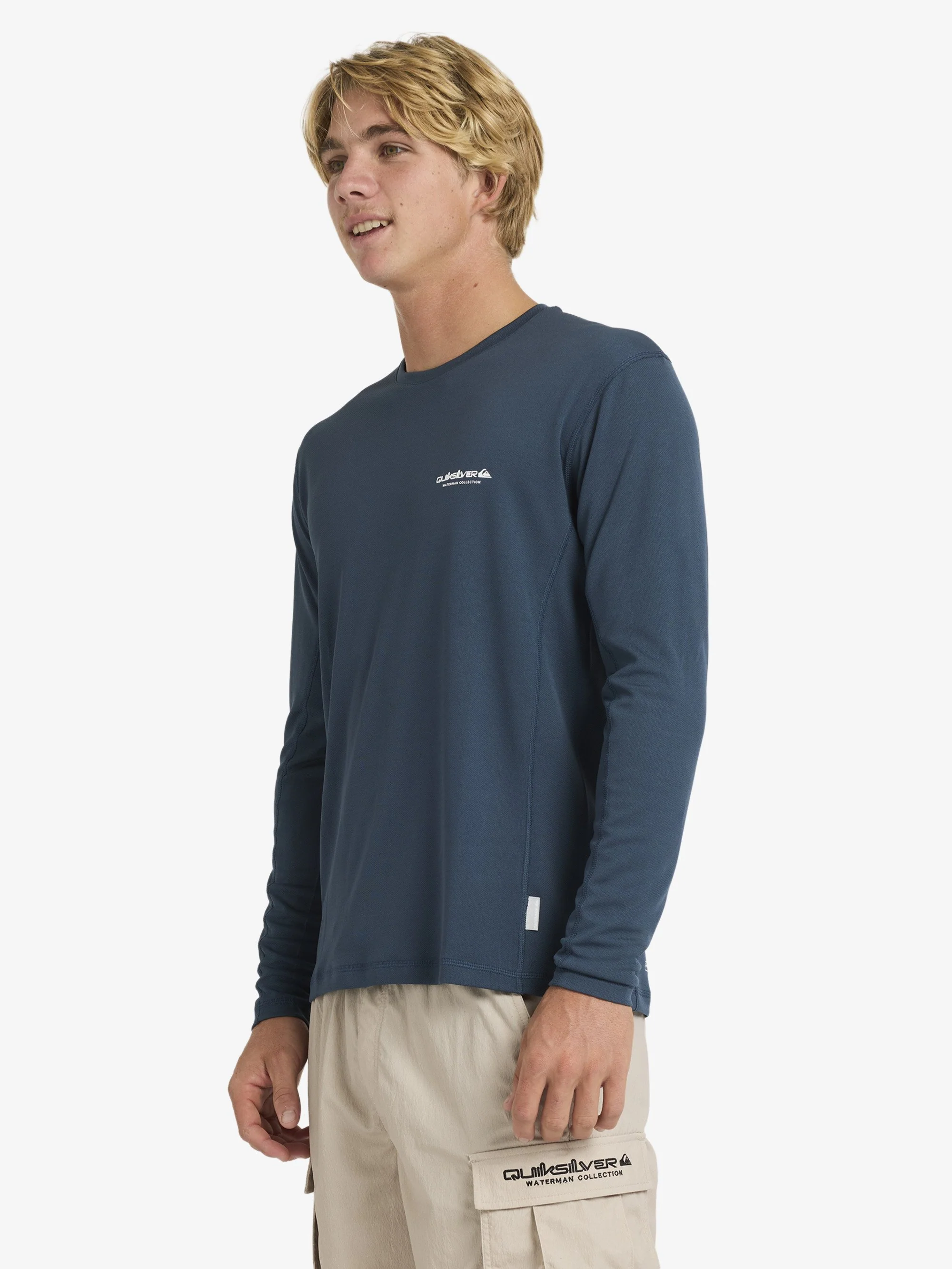 Mens Sea Grass Long Sleeve UPF 50 Rash Vest - Image 3