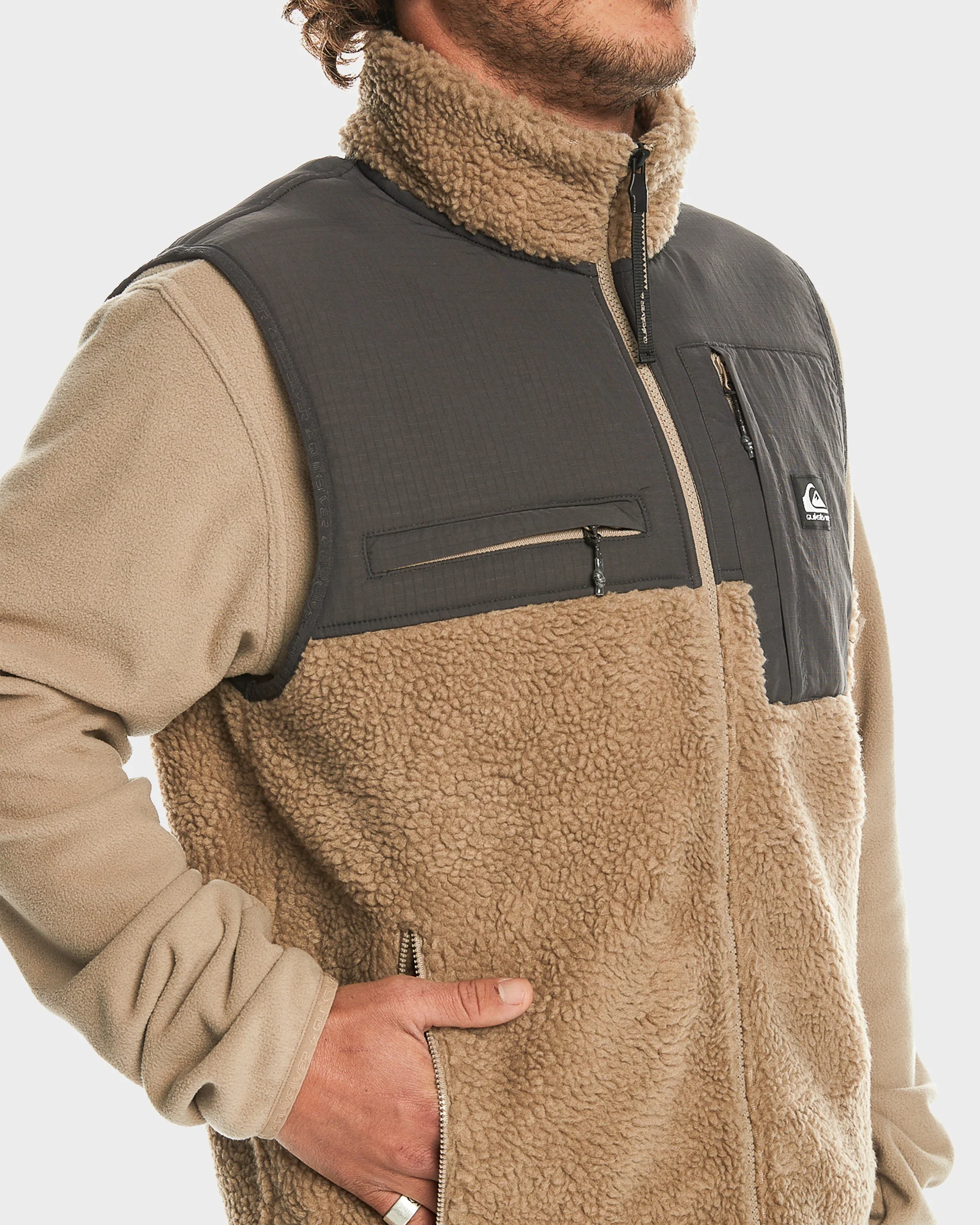 Mens Shallow Water Zip-Up Fleece Vest - Image 2