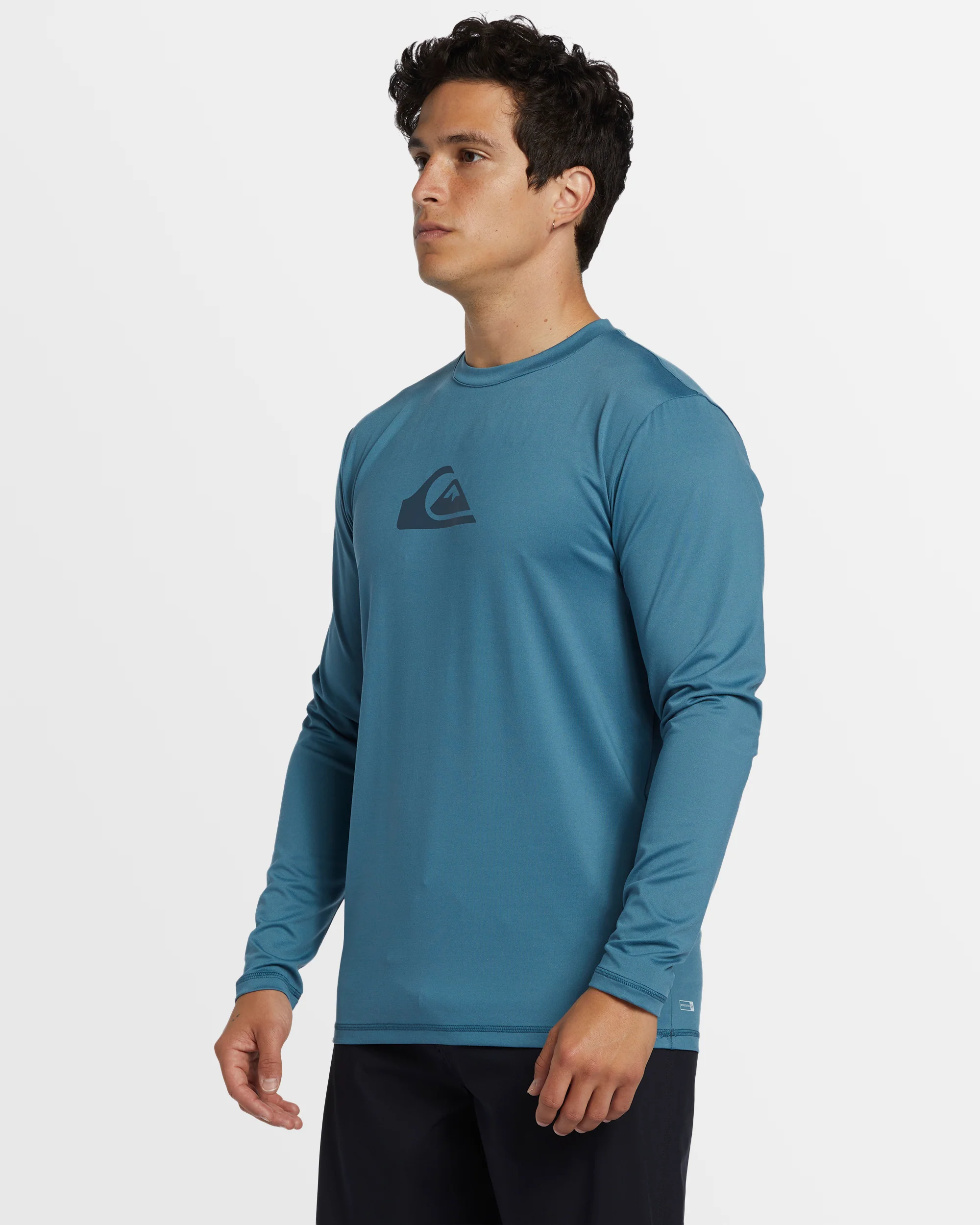 Mens Solid Streak Long Sleeve Upf 50 Surf T-Shirt - Image 2