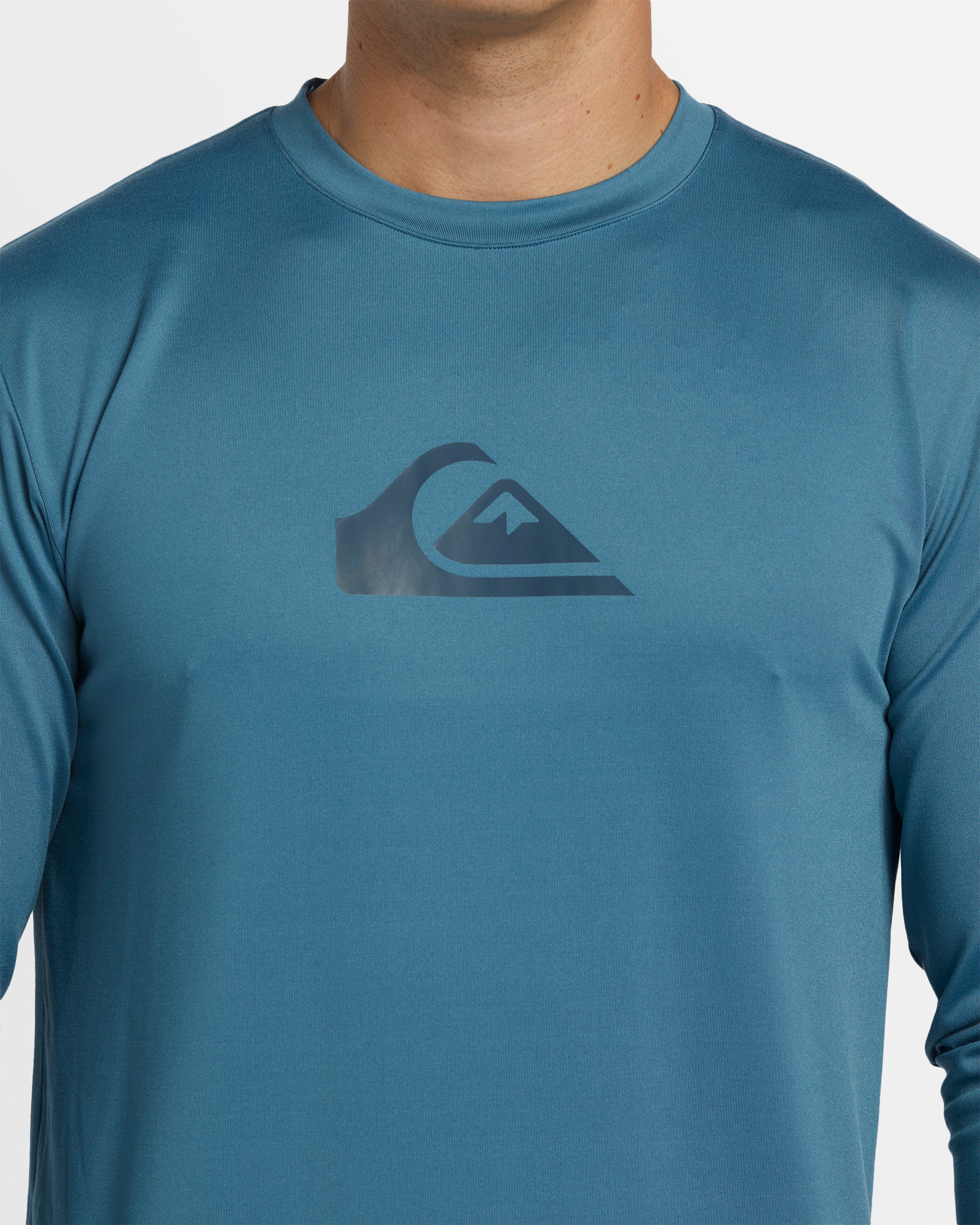 Mens Solid Streak Long Sleeve Upf 50 Surf T-Shirt - Image 4