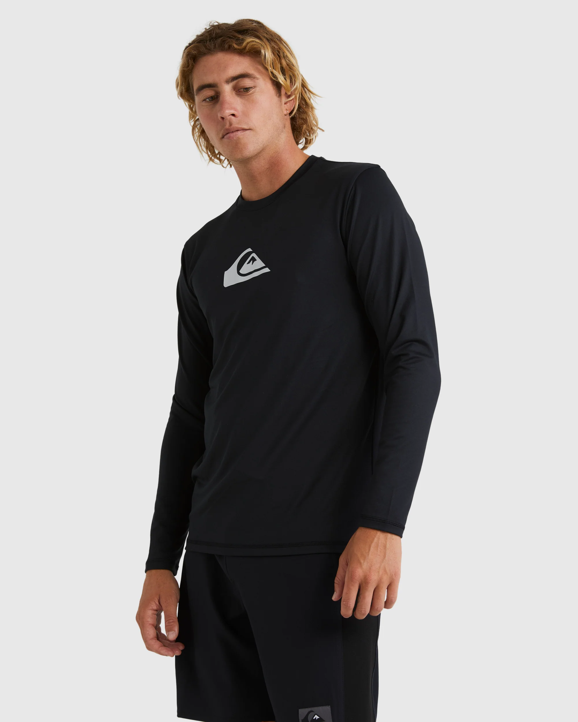 Mens Solid Streak Long Sleeve Upf 50 Surf T-Shirt - Image 2