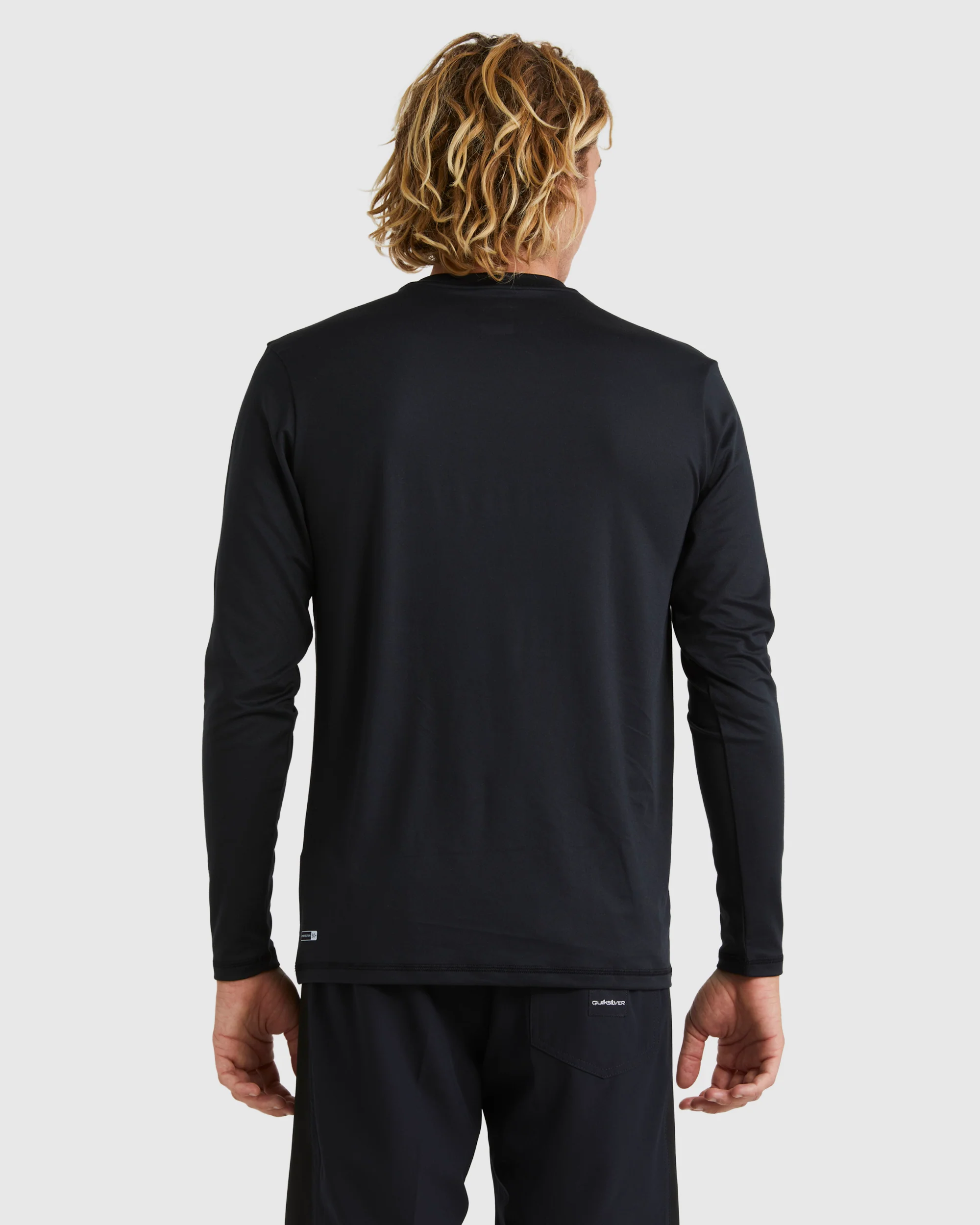 Mens Solid Streak Long Sleeve Upf 50 Surf T-Shirt - Image 3