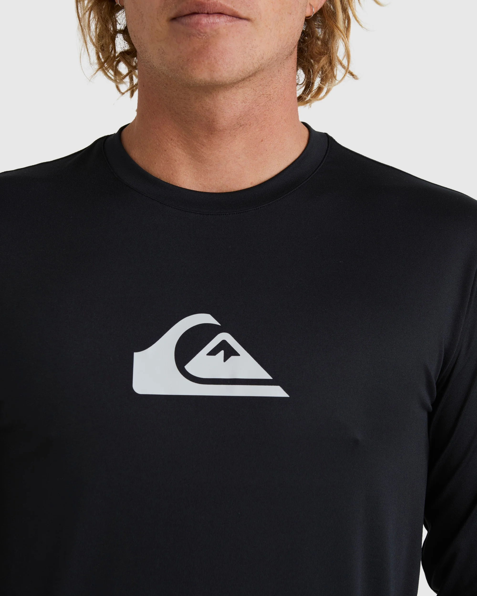 Mens Solid Streak Long Sleeve Upf 50 Surf T-Shirt - Image 4
