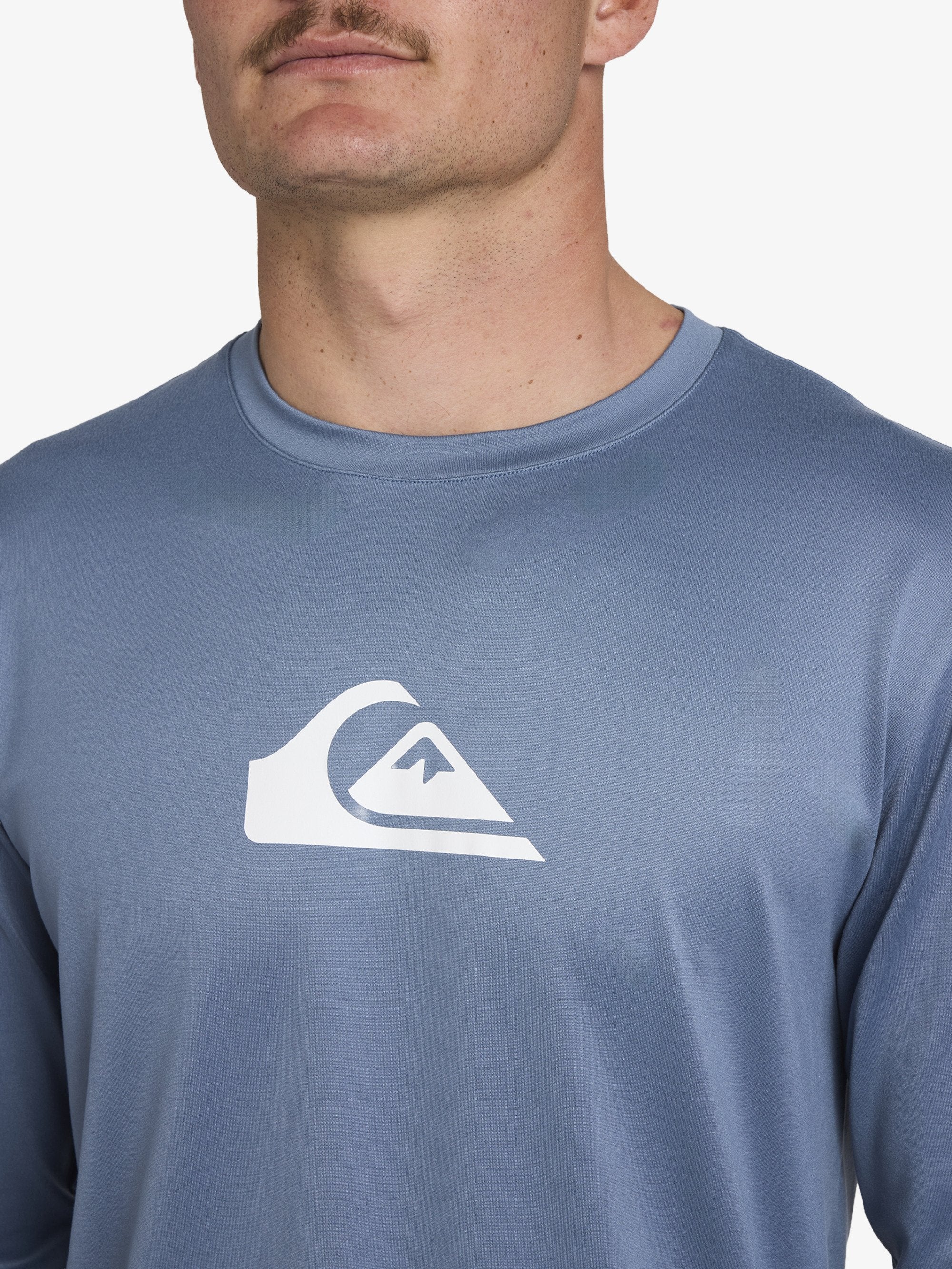 Mens Solid Streak Long Sleeve Surf Shirt - Image 3
