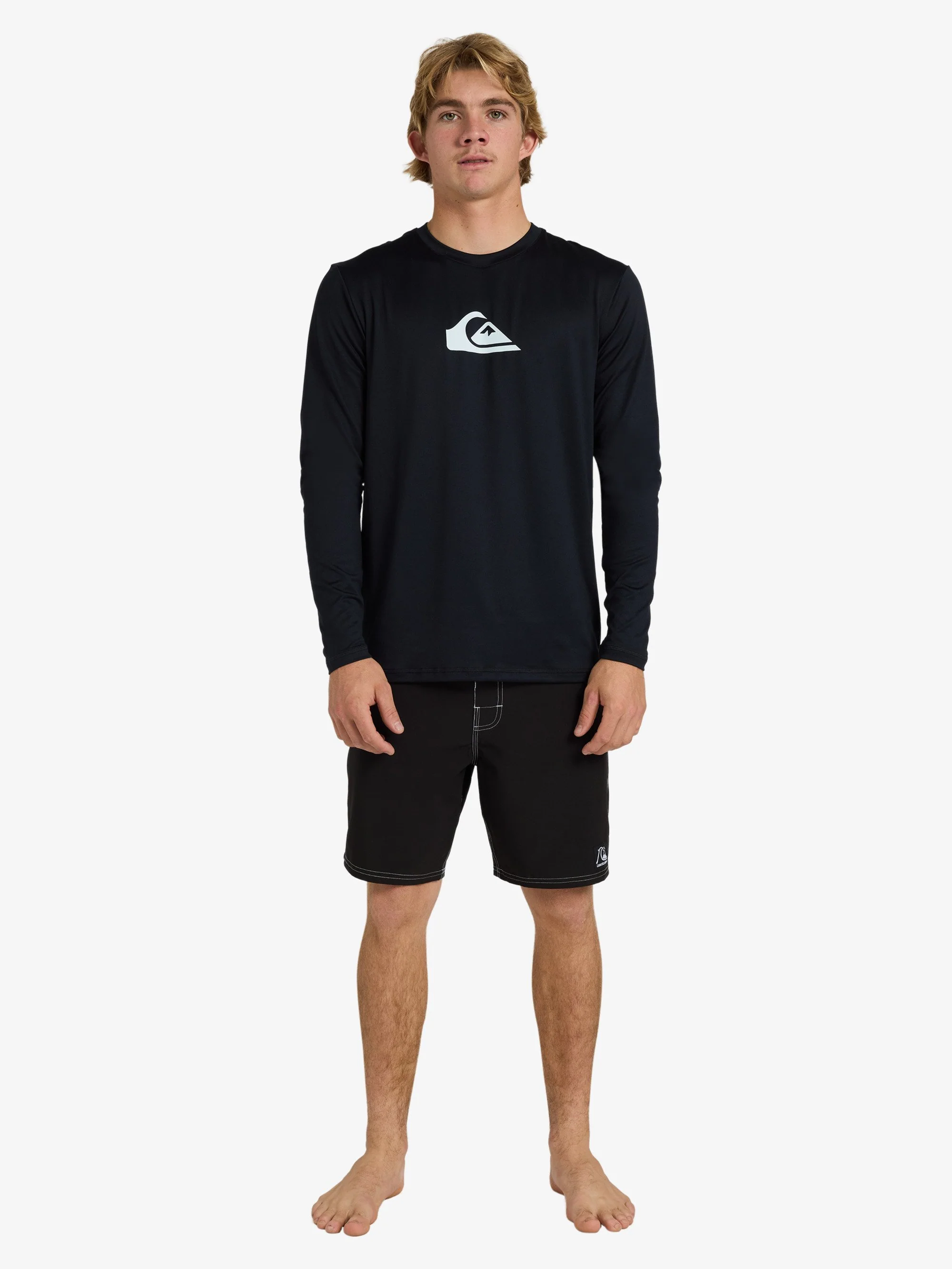 Mens Solid Streak Long Sleeve Surf Shirt - Image 4