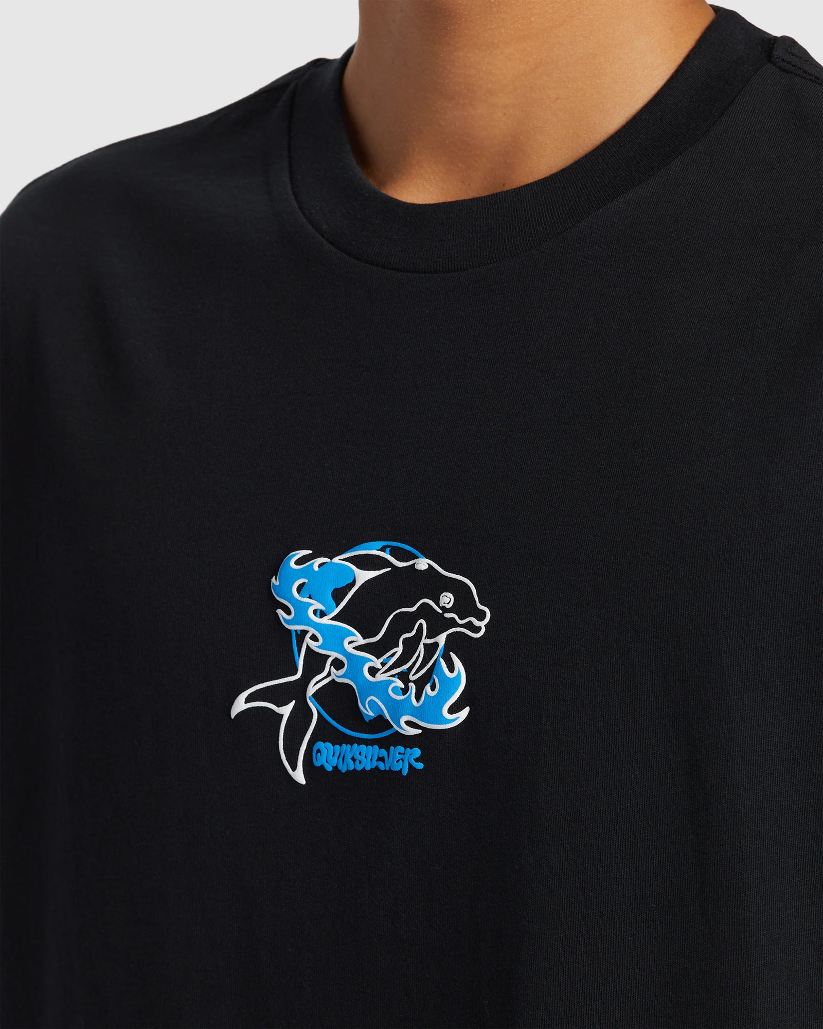 Mens Space Dolphin Short Sleeve T-Shirt - Image 4