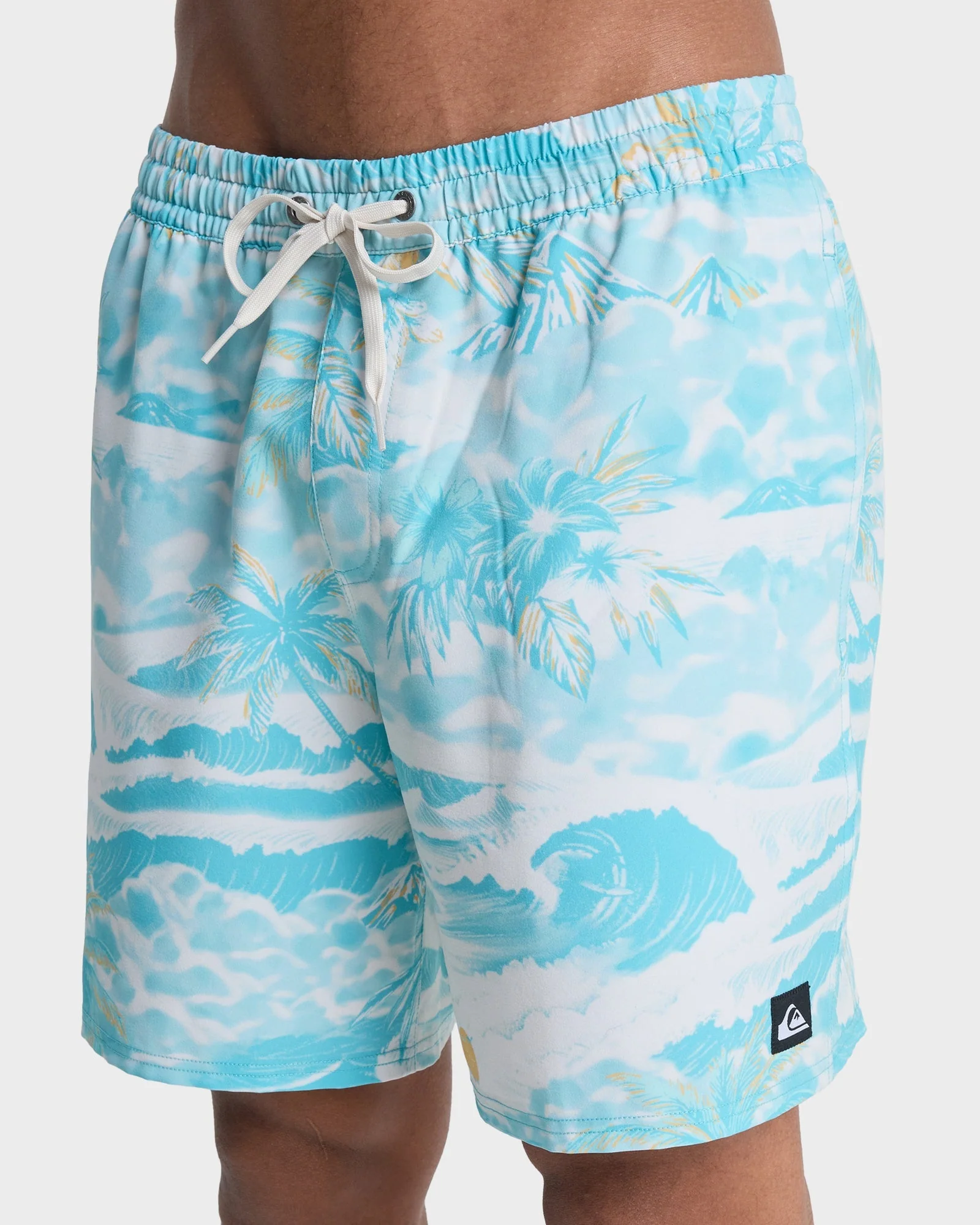 Mens Stretch Printed Volley 17" Swim Shorts - Image 4