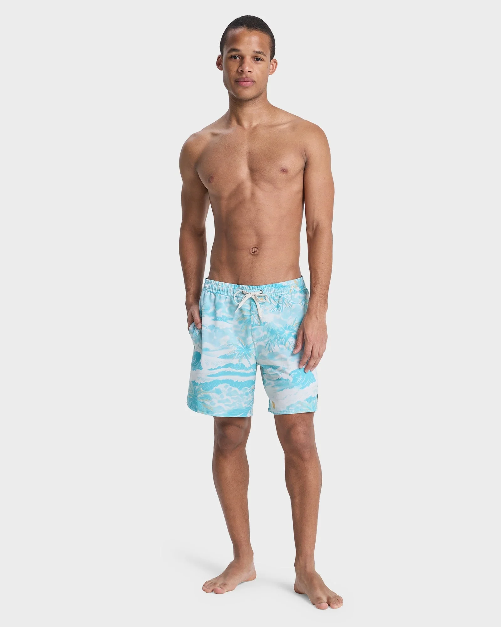 Mens Stretch Printed Volley 17" Swim Shorts - Image 6