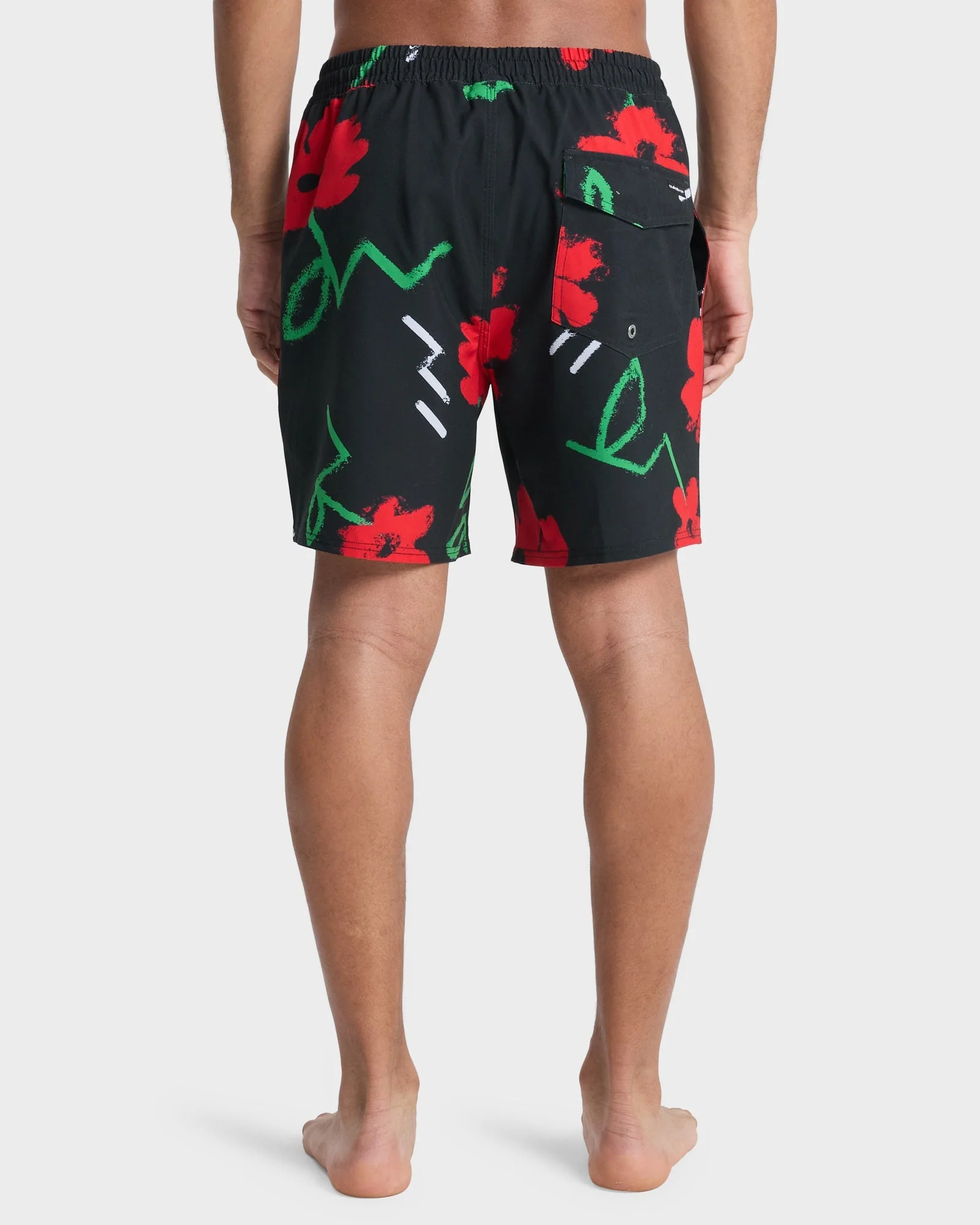 Mens Stretch Printed Volley 17" Swim Shorts - Image 2