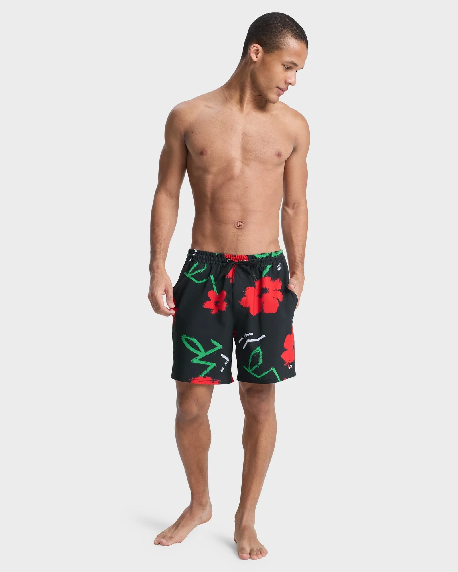 Mens Stretch Printed Volley 17" Swim Shorts - Image 6