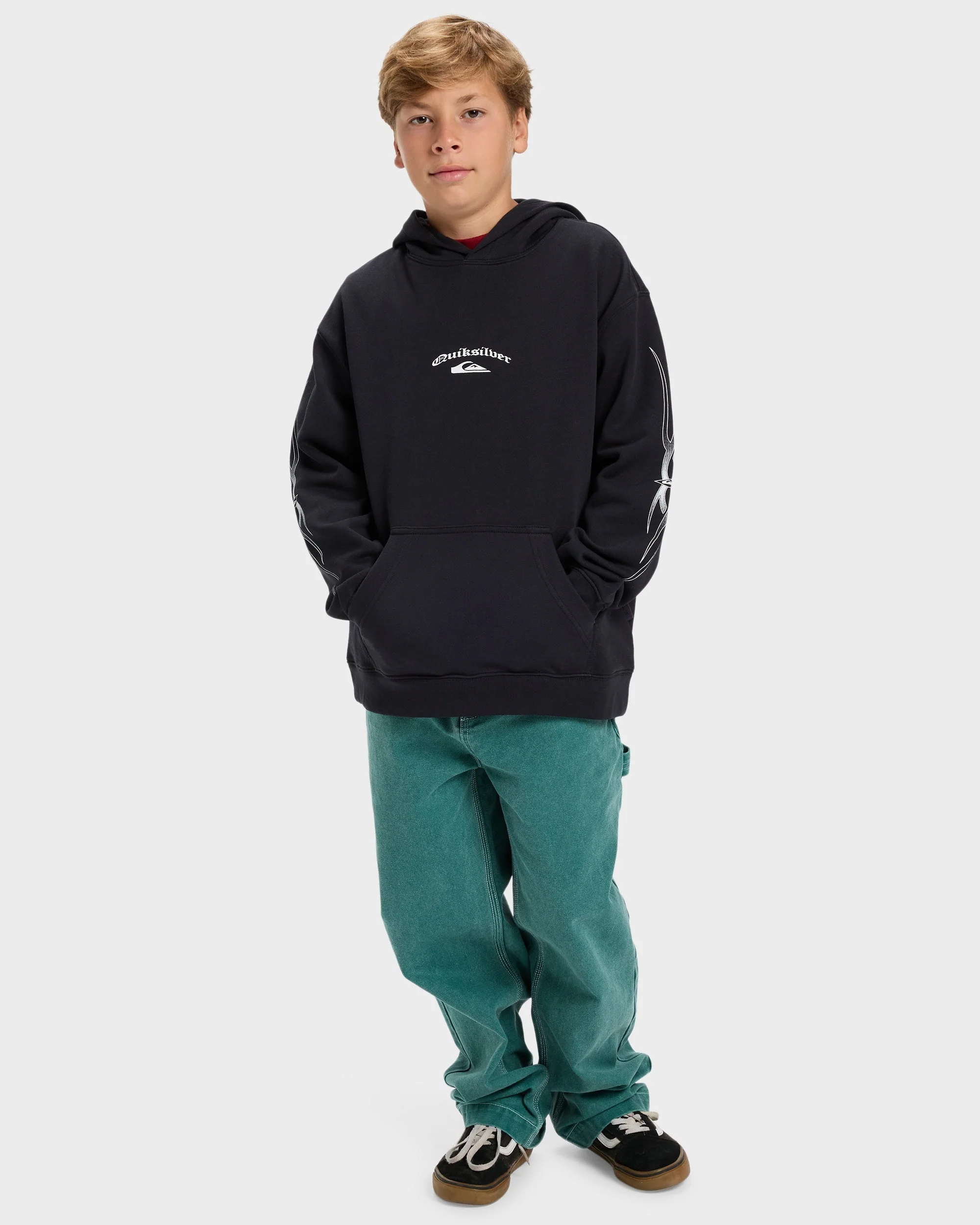 Boys 8-16 Stretch Tribal Pullover Hoodie - Image 7