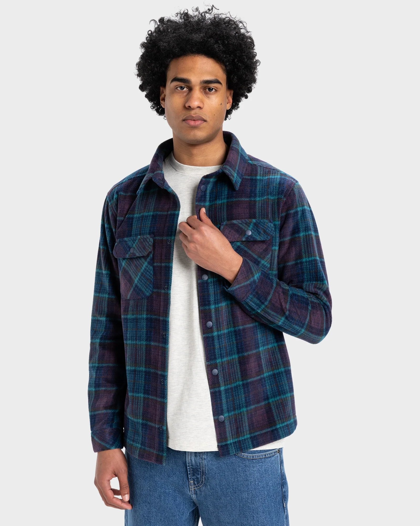 Mens Surf Day Button Down Long Sleeve Shirt - Image 3