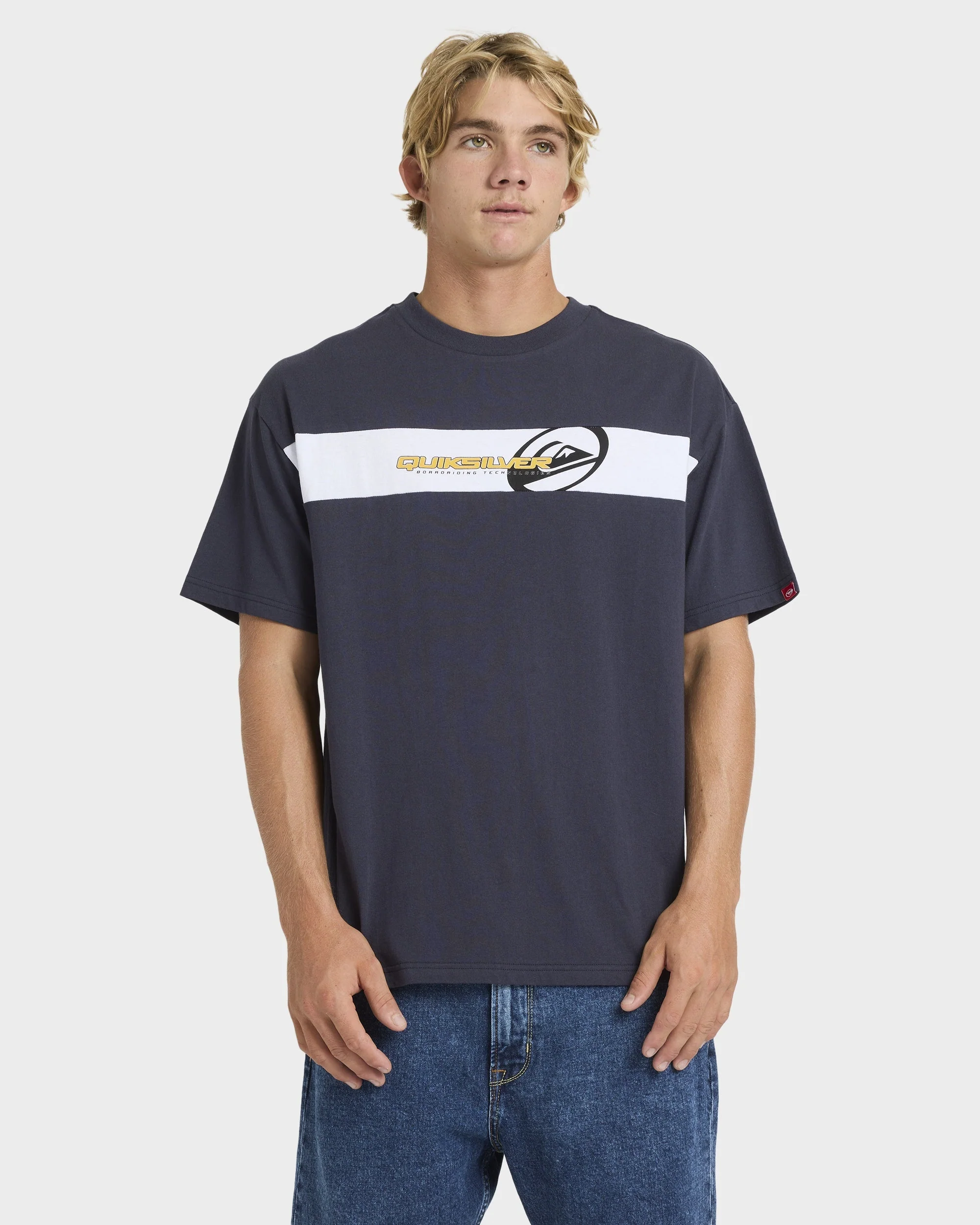 Mens Tilt Panel Knit T-Shirt