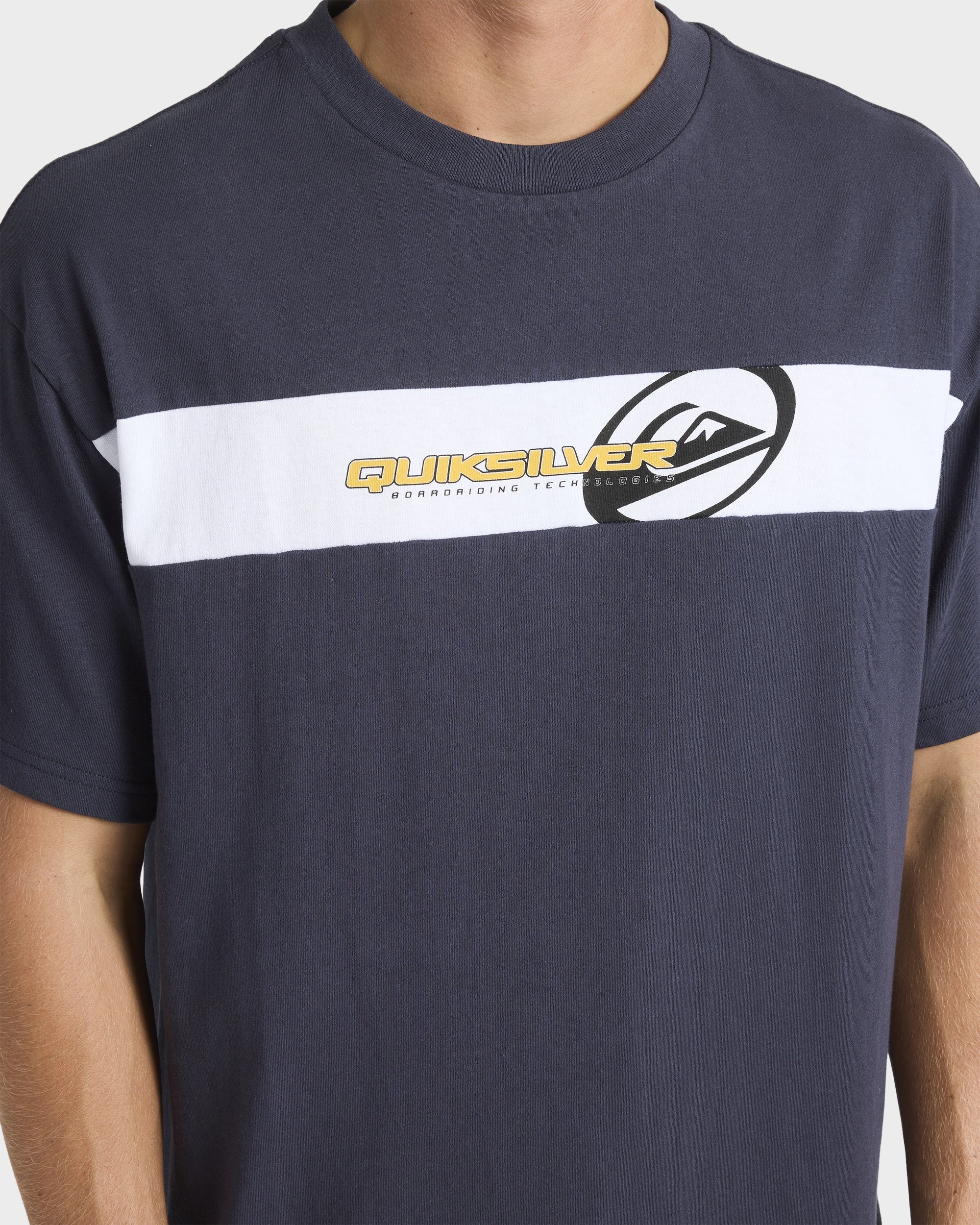 Mens Tilt Panel Knit T-Shirt - Image 4