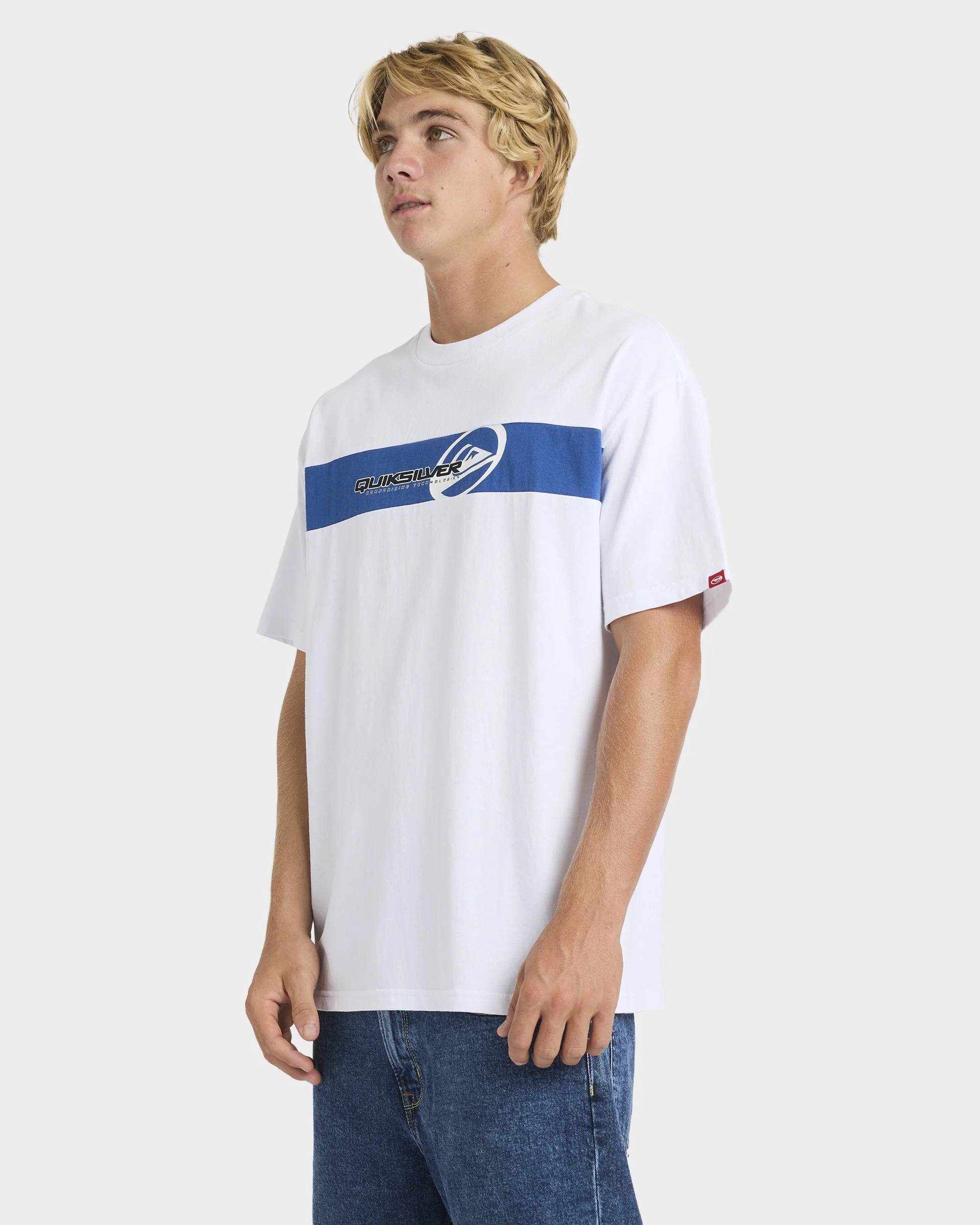 Mens Tilt Panel Knit T-Shirt - Image 3