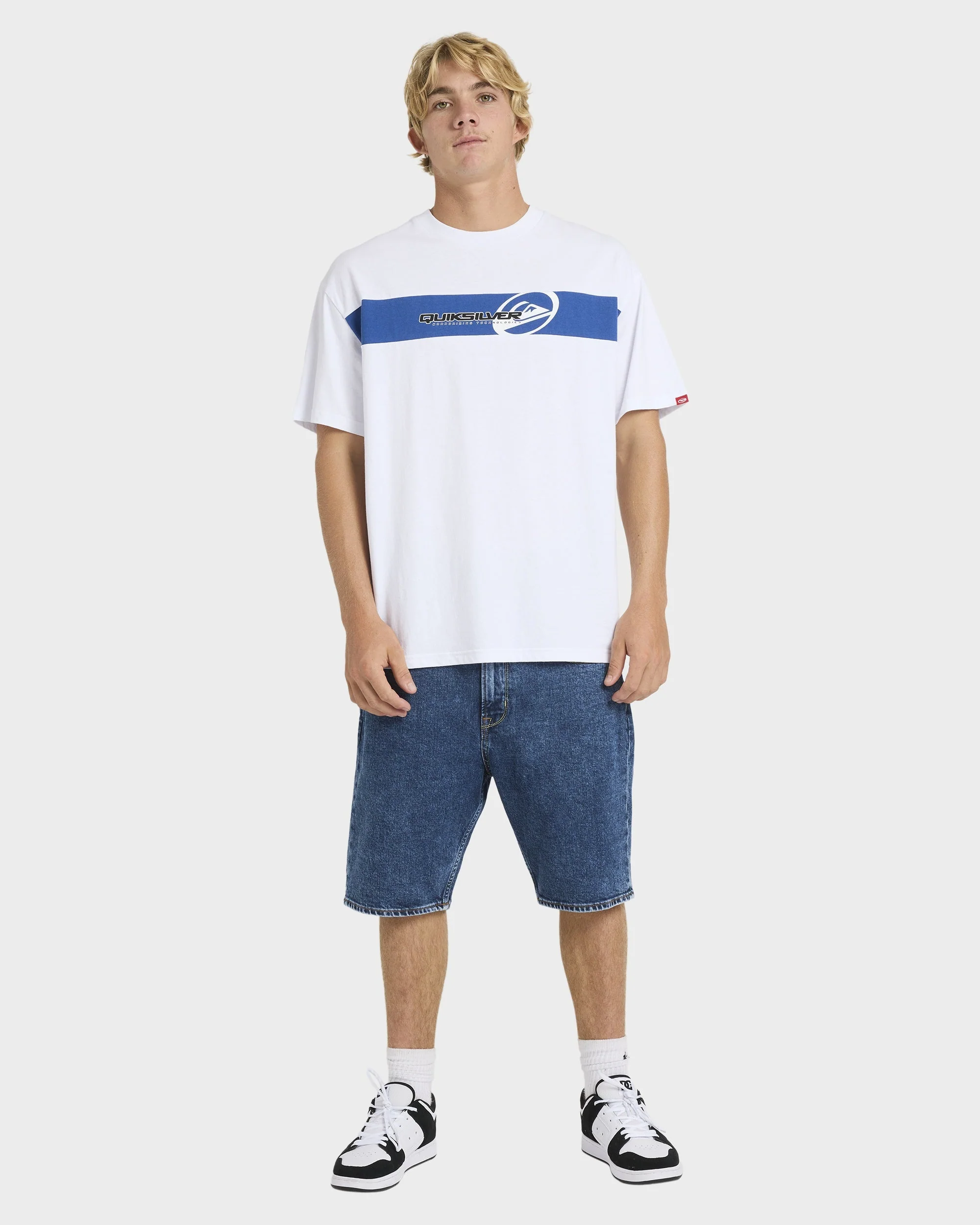 Mens Tilt Panel Knit T-Shirt - Image 7