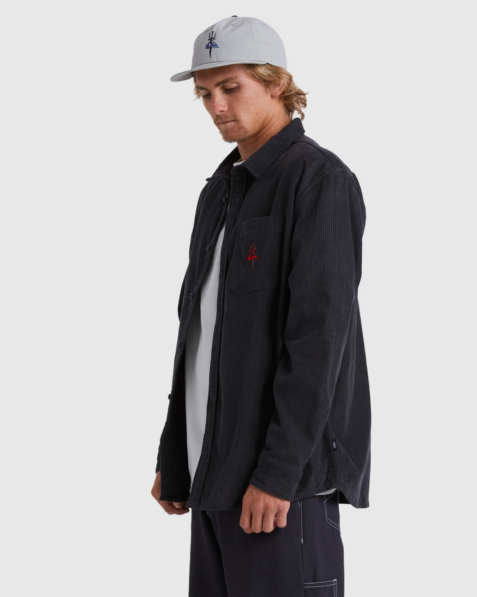 Mens Tridagger Long Sleeve Corduroy Shirt - Image 2