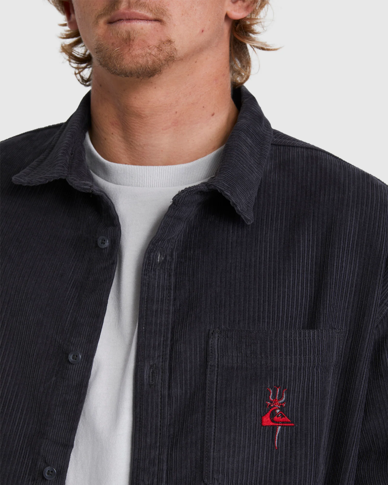 Mens Tridagger Long Sleeve Corduroy Shirt - Image 4