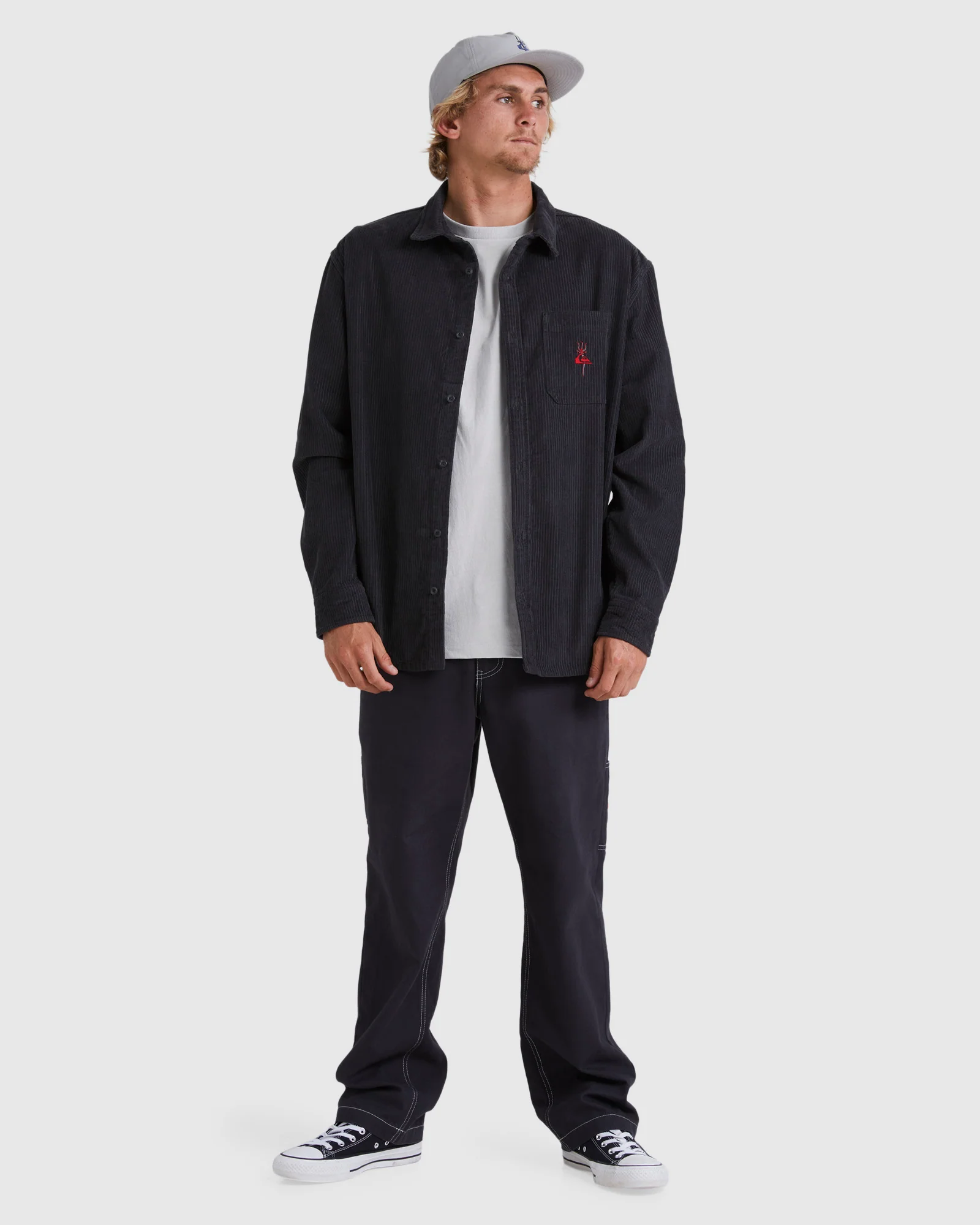 Mens Tridagger Long Sleeve Corduroy Shirt - Image 5