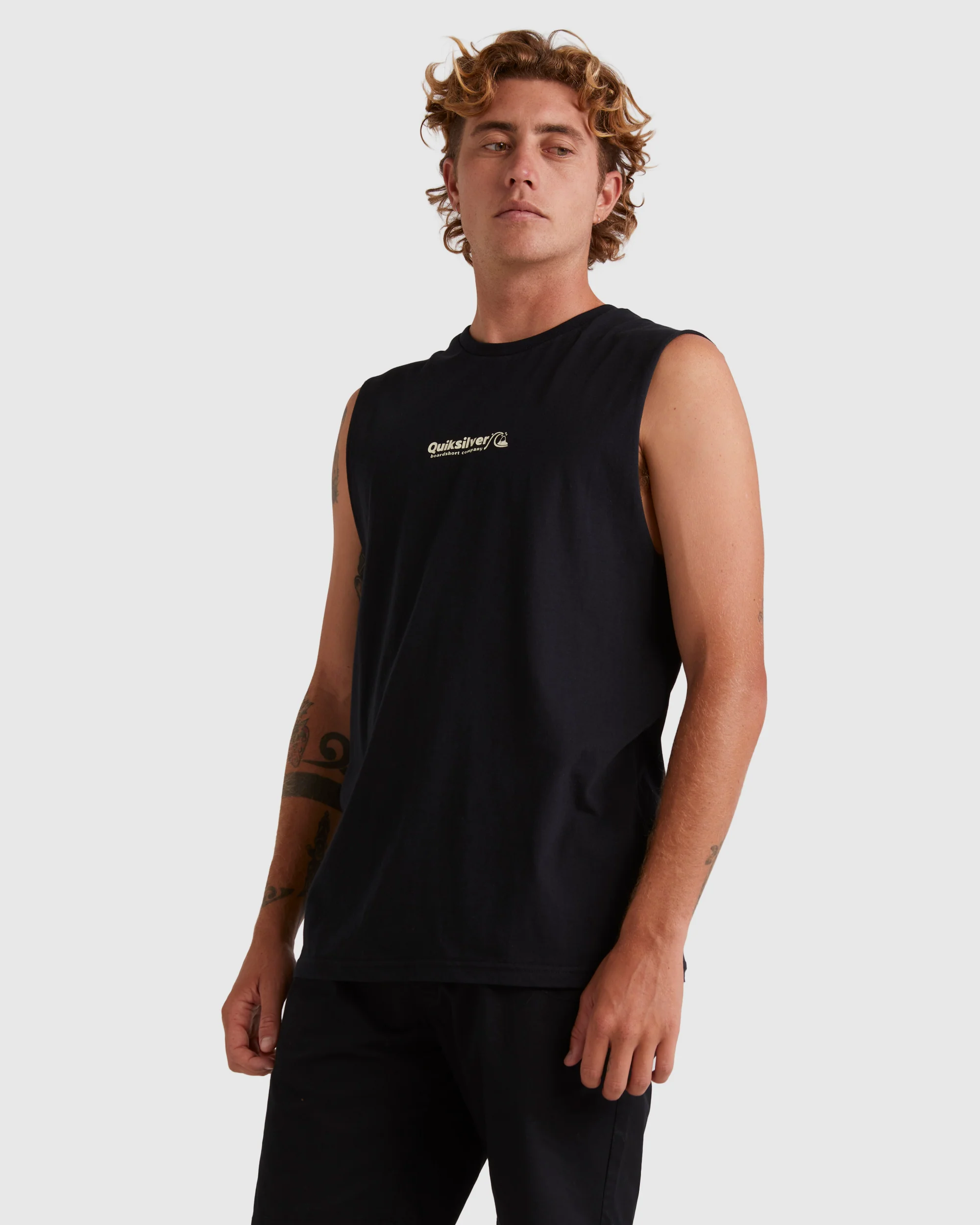 Mens Triple Up Sleeveless Muscle T-Shirt - Image 2