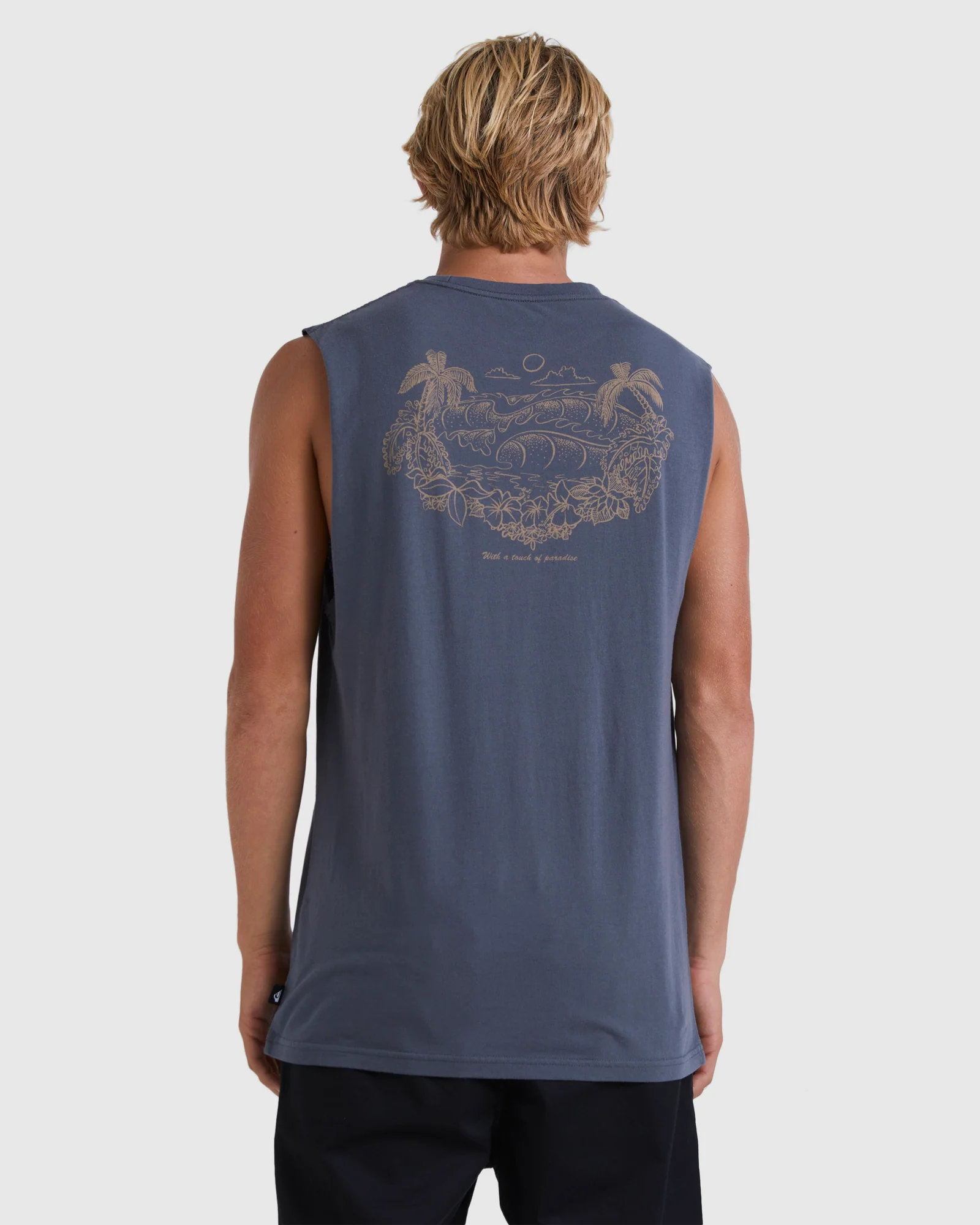 Mens Tropical Horizon Sleeveless Muscle T-Shirt - Image 3