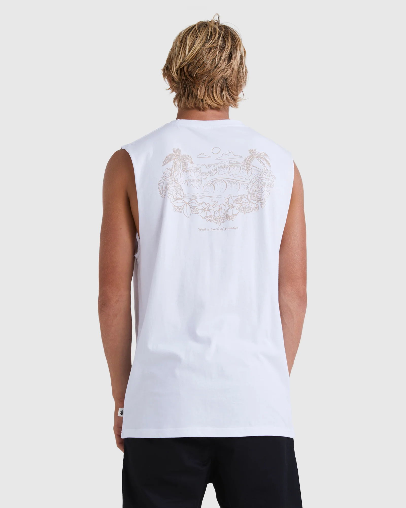 Mens Tropical Horizon Sleeveless Muscle T-Shirt - Image 3