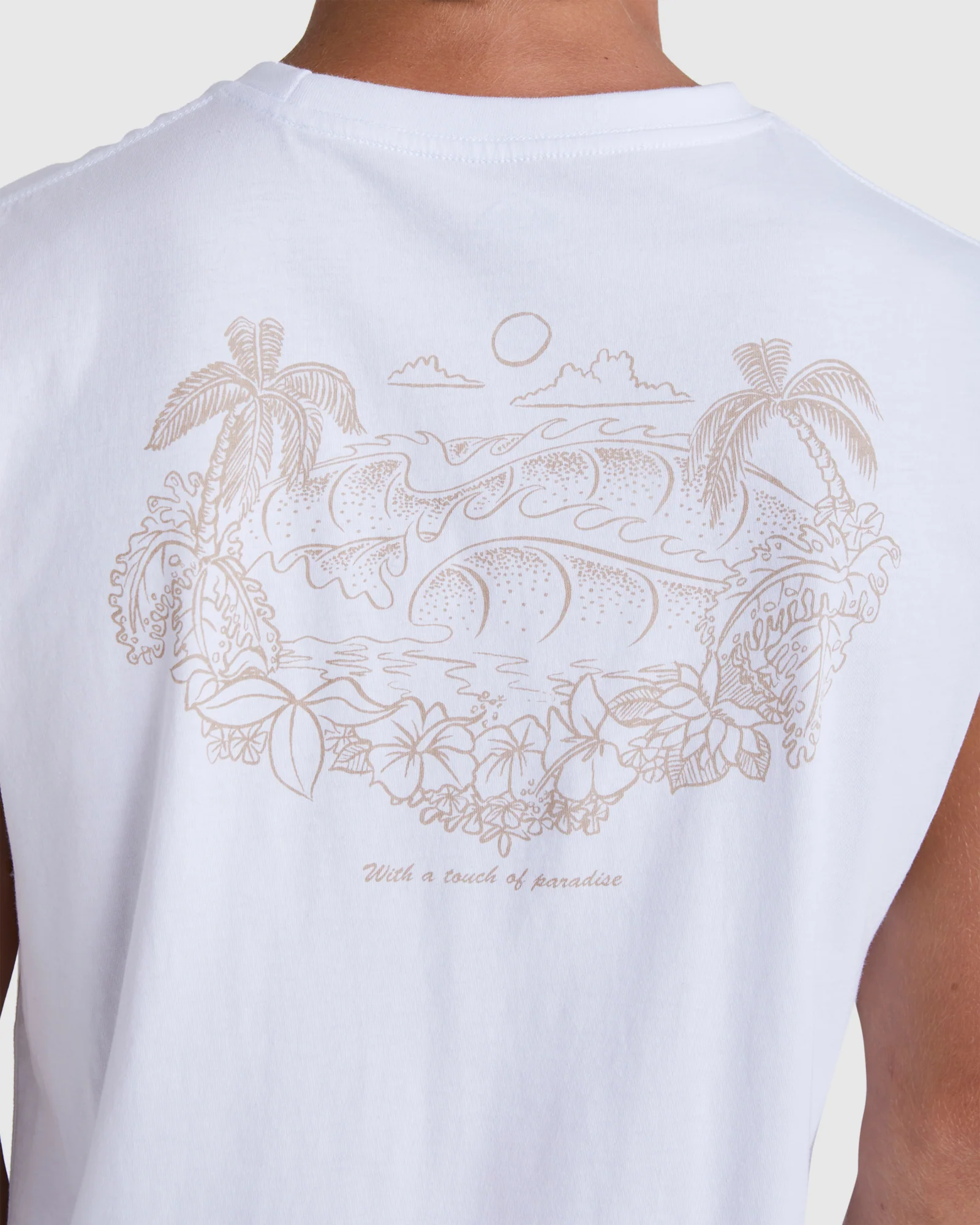 Mens Tropical Horizon Sleeveless Muscle T-Shirt - Image 4