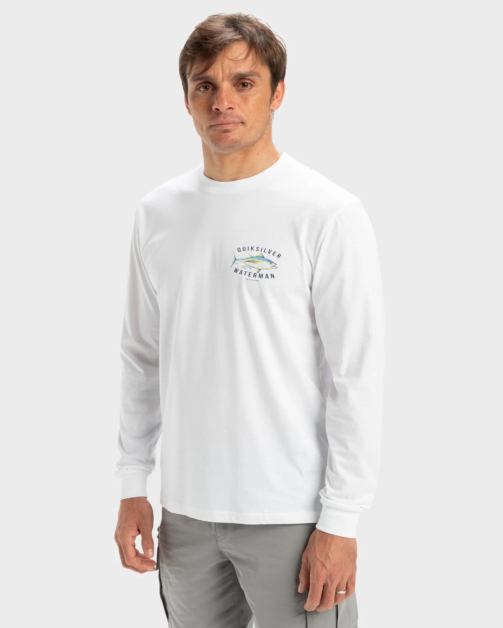 Mens Yellow Fins Long Sleeve T-Shirt - Image 2